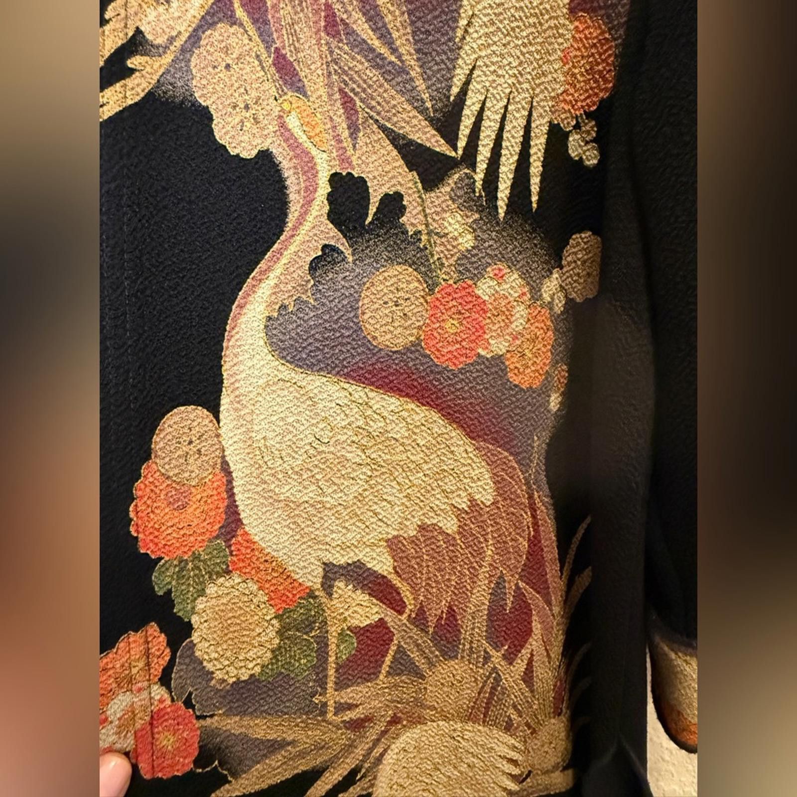 Other Moonlight Vintage Kimono Style Jacket with Crane Motif Sz S Size S / US 4 / IT 40 - 6 Thumbnail