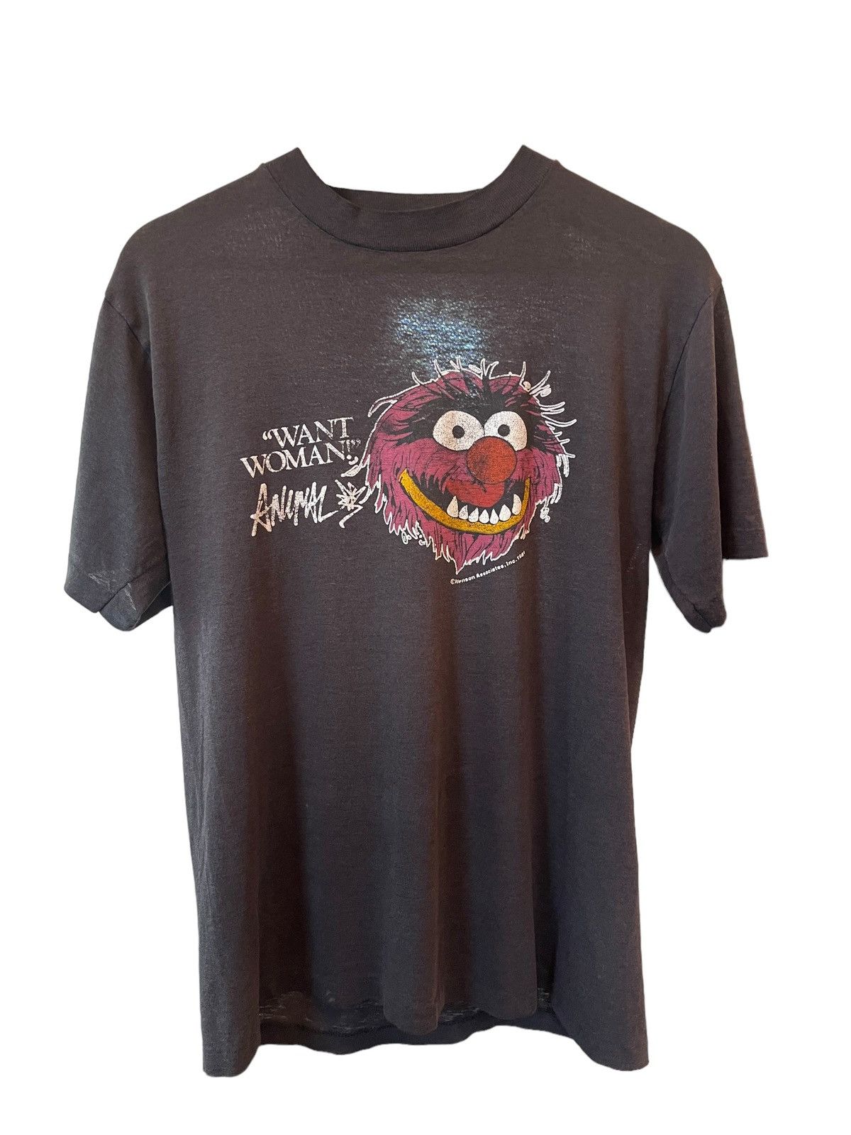 Vintage Vintage 1981 The Muppets Animal "Want Woman" T-shirt Size US M / EU 48-50 / 2 - 1 Thumbnail