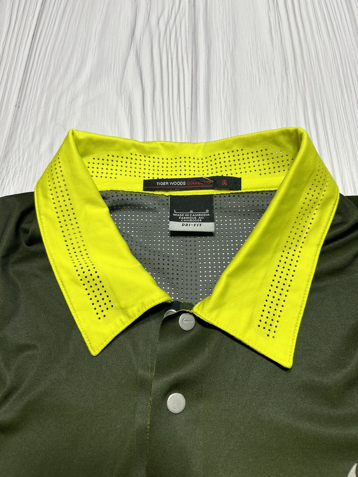 Nike × Tiger Woods Rare! Nike TW Tiger Woods Perforated Panel Polo Shirt Size US L / EU 52-54 / 3 - 7 Thumbnail