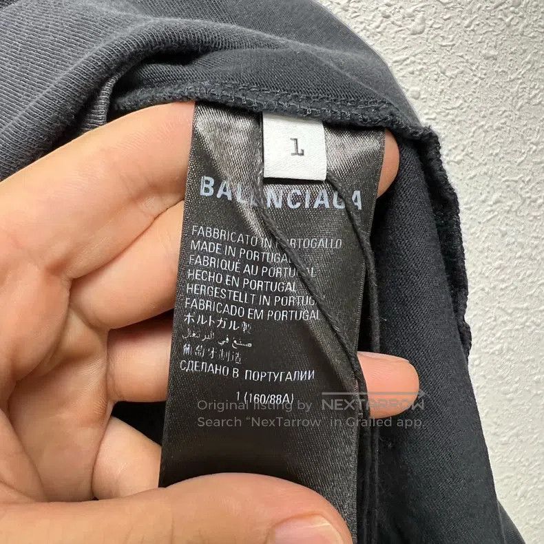 Balenciaga Balenciaga Black Boomerang Embroidered Long Sleeve Hoodie Size US S / EU 44-46 / 1 - 5 Thumbnail
