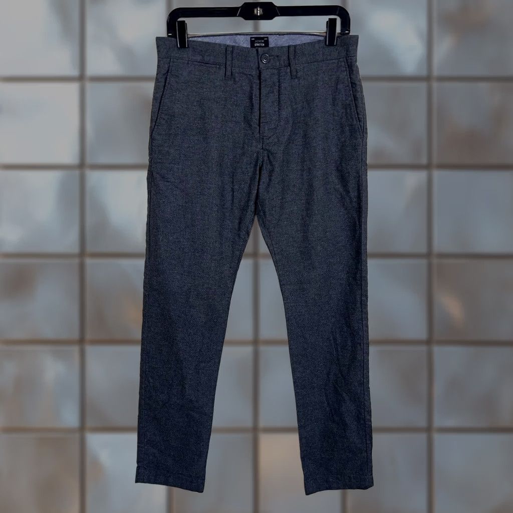 J.Crew J.Crew Chino Pants Slim Stretch Cotton Charcoal Gray 29x30 Solid Mens Size US 29 - 1 Thumbnail