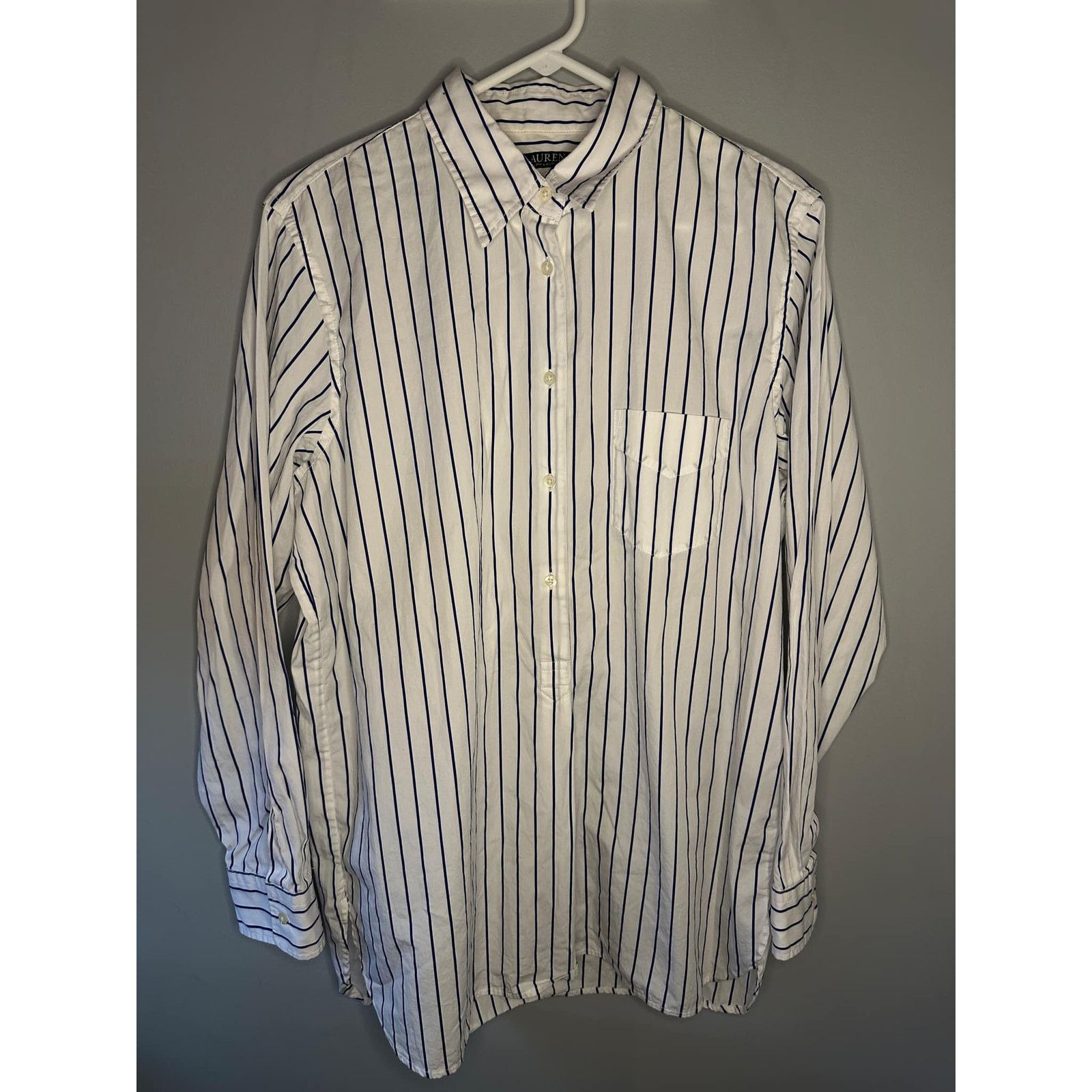 Lauren Ralph Lauren Lauren Ralph Lauren Long Sleeve Button-Up Shirt White L Size L / US 10 / IT 46 - 2 Thumbnail
