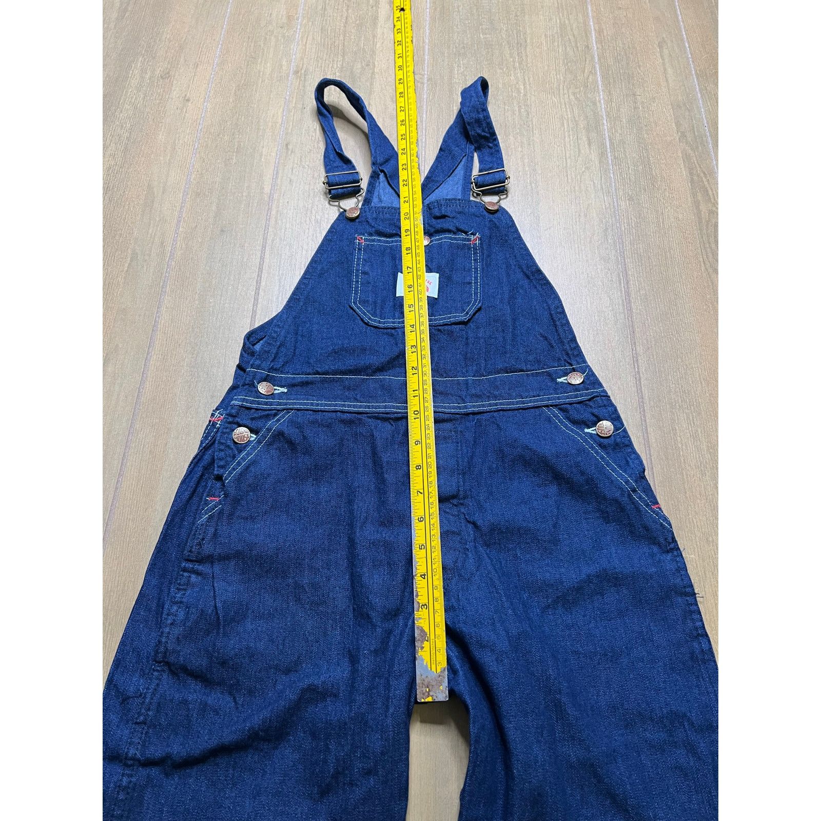 Vintage Vintage Round House Denim Overalls USA Cotton Bib Sz S/M Size US 30 / EU 46 - 16 Thumbnail