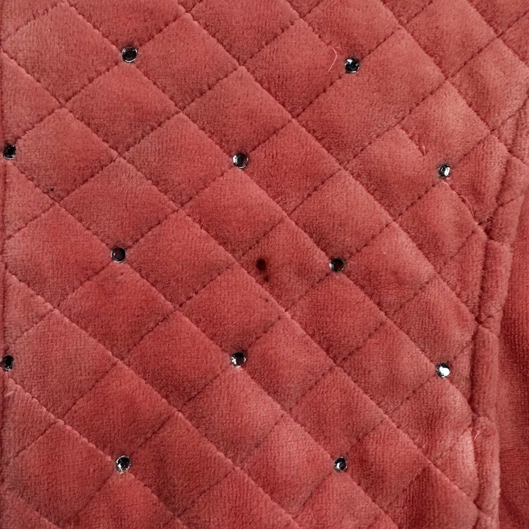 CLOT CA.SUAL BY CA SPORT Womens Faux Suede Cloth Jacket Zip Short Pink Petite Large Buttons Studded Casual Party/Cocktail Travel Womens Size L / US 10 / IT 46 - 7 Thumbnail