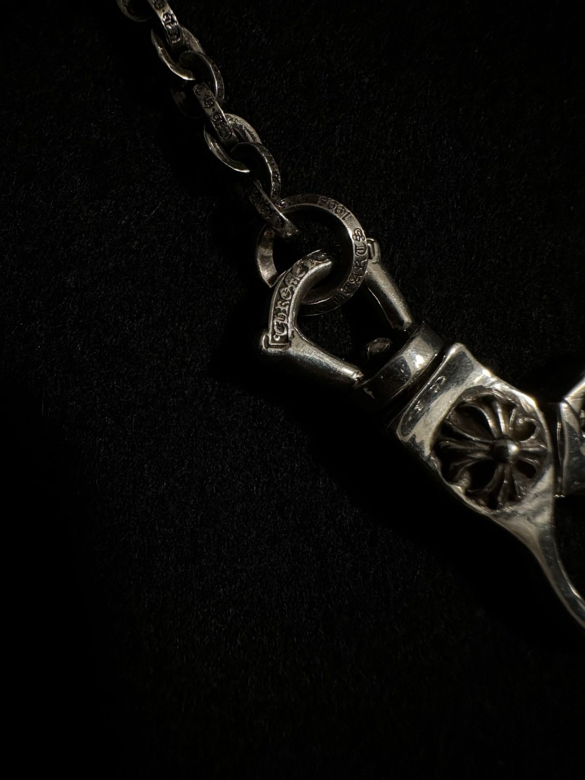 Chrome Hearts Chrome Hearts Leather Coin Purse w/ Clip Chain – Black Size ONE SIZE - 4 Thumbnail