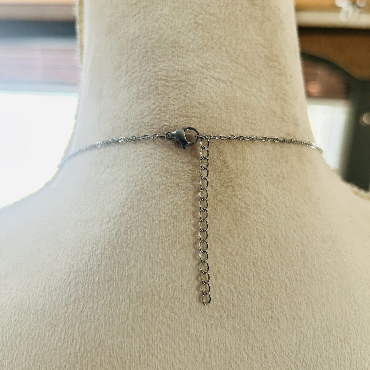 Handmade Handcrafted simulated opal dogtooth 925 sterling necklace Size ONE SIZE - 4 Thumbnail