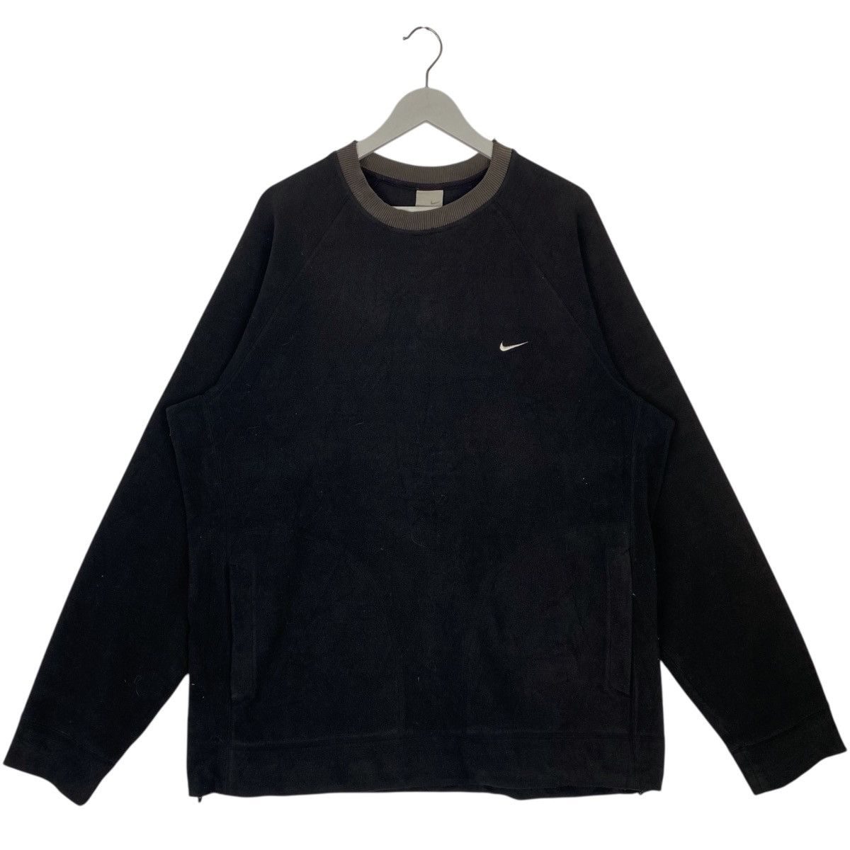 Other Vintage Nike Swoosh Fleece Sweatshirt Crewneck Black Size US XL / EU 56 / 4 - 1 Thumbnail