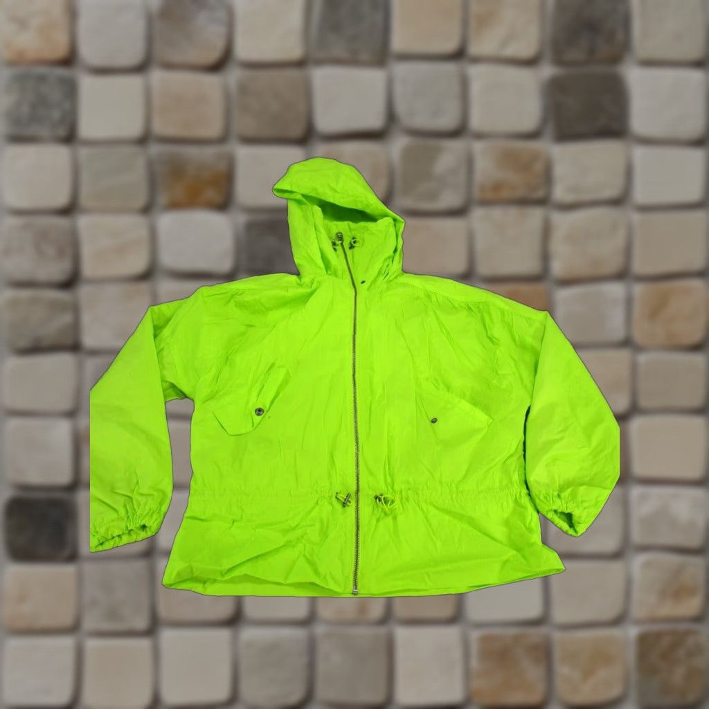 Lucky Brand VINTAGE Lucky Brand Women's Windbreaker Jacket Small Hooded Lightweight Green Casual Nylon Softshell 90s Womens Size S / US 4 / IT 40 - 1 Thumbnail