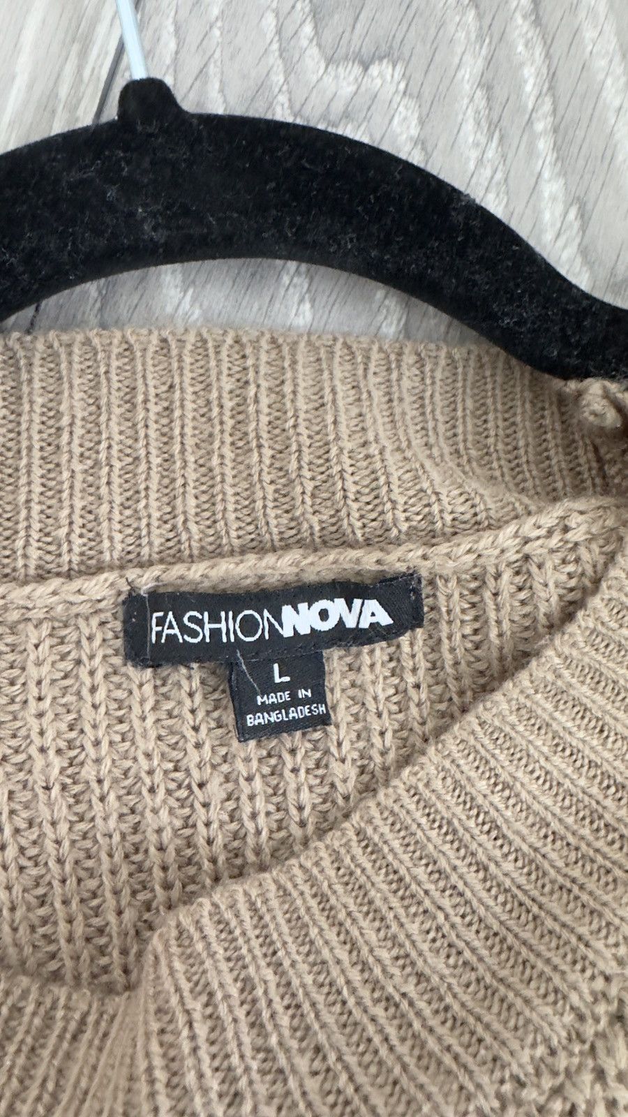 Fashion Nova Fashion Nova Brown and Beige Striped Knit Sweater Size L / US 10 / IT 46 - 5 Thumbnail