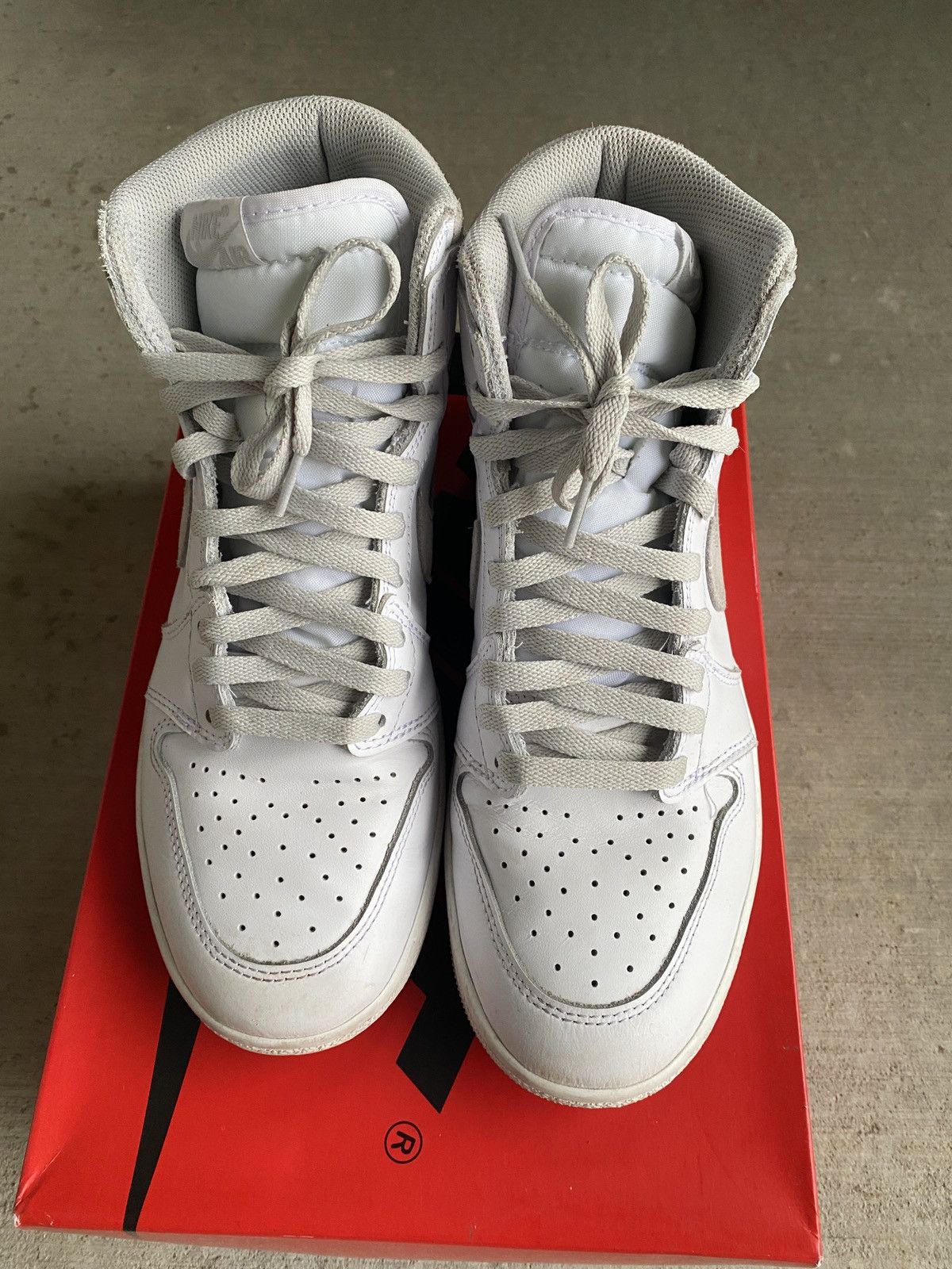 image of Jordan Nike Jordan 1 Retro Hi 85 - Neutral Grey Shoes in White, Men's (Size 9)