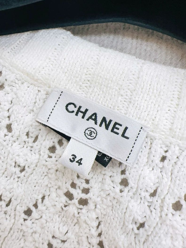 Chanel Chanel 24p white three-dimensional camellia long-sleeved k Size XXS / US 00 / IT 34 - 6 Thumbnail
