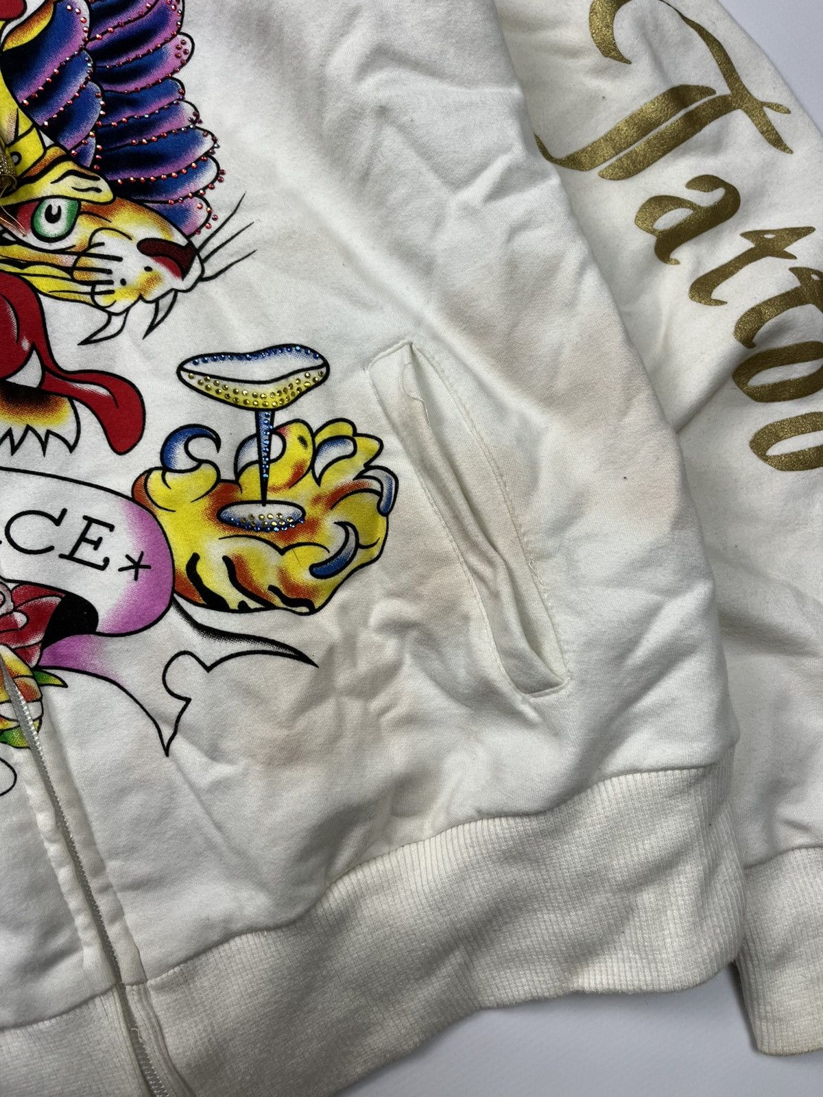 If Six Was Nine LGB IfSixWasNine Ed Hardy Style Leopard Fur Faux Zip Hoodie Size M / US 6-8 / IT 42-44 - 4 Thumbnail