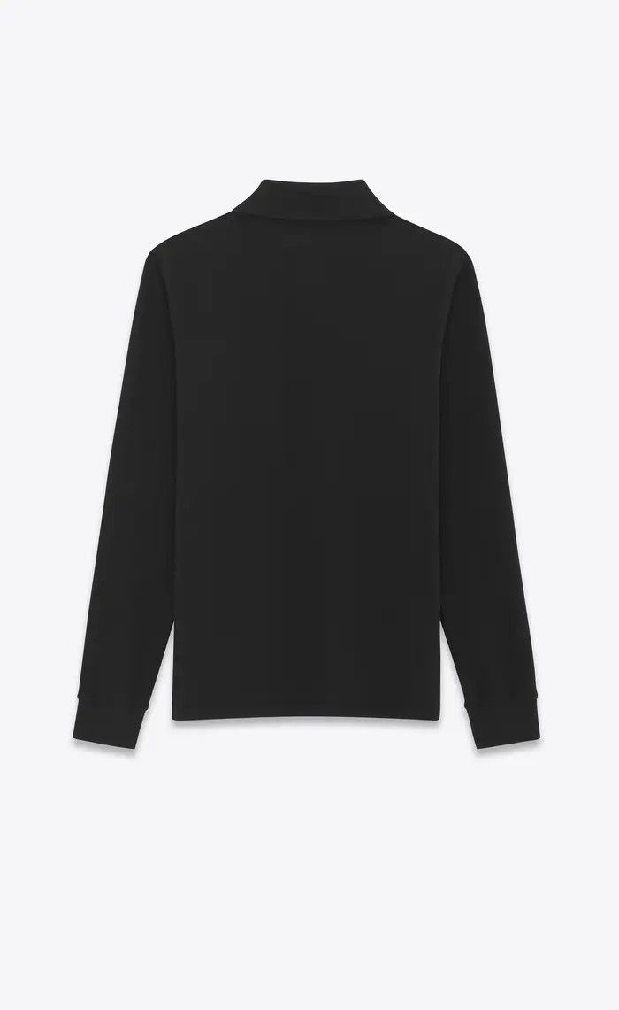 Saint Laurent Paris o1bcso1str0625 Polo Shirt in Cotton Piqué in Black Size US XS / EU 42 / 0 - 2 Thumbnail