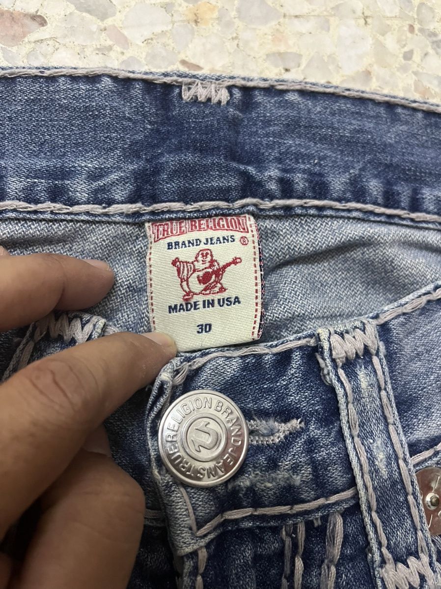 True Religion Vintage Y2K Japanese brand True religion light blue wash Size US 32 / EU 48 - 8 Thumbnail