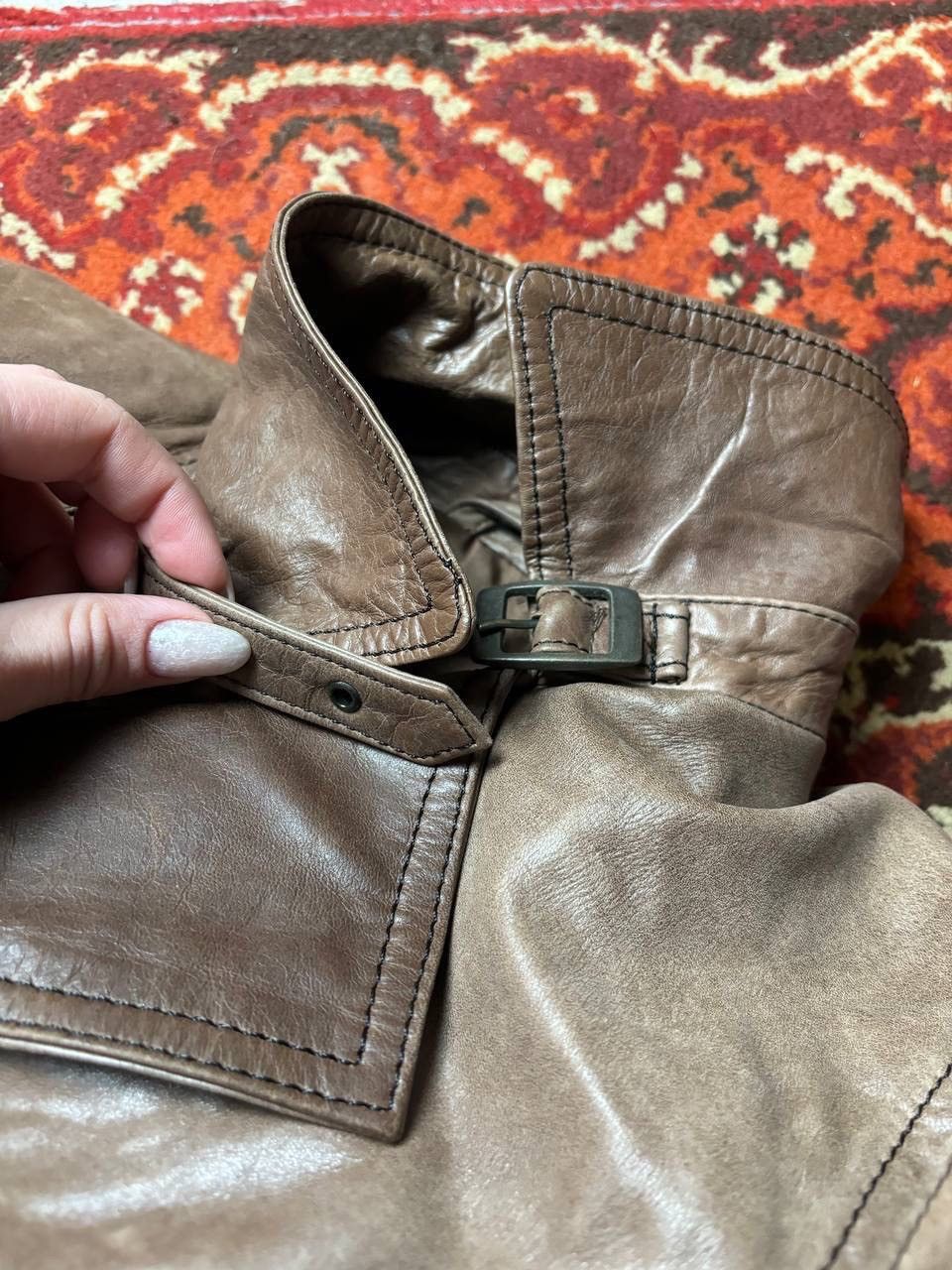 Vintage Vintage Y2K Aviator Leather Motorcycle Jacket Cowboy Style Size US M / EU 48-50 / 2 - 3 Thumbnail