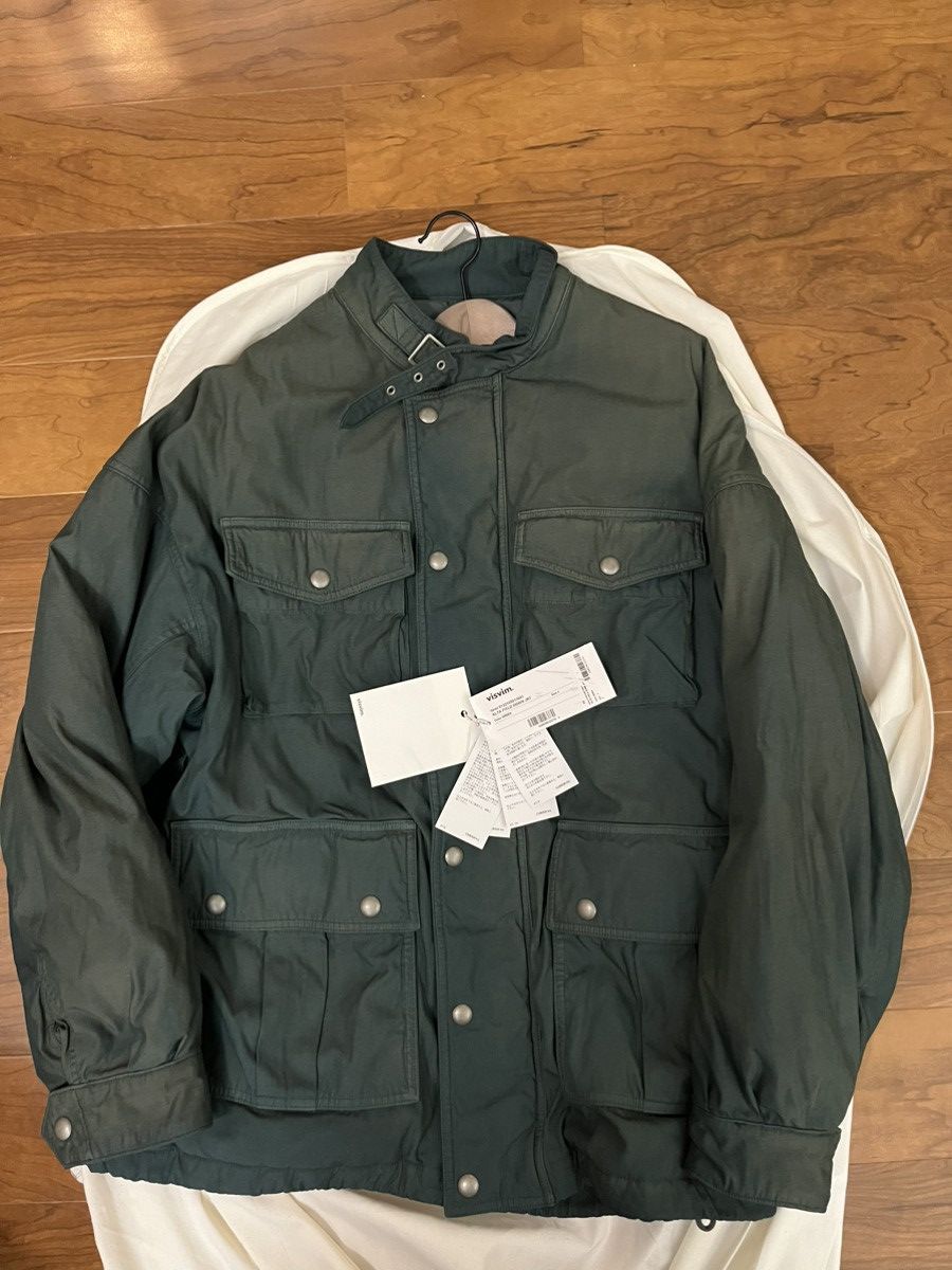 image of Visvim Alta Field Down Jacket in Green, Men's (Size XL)