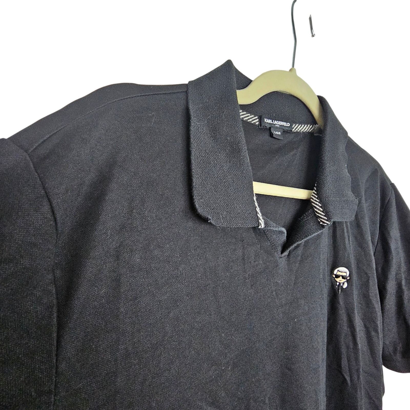 Karl Lagerfeld Karl Lagerfeld Mens Polo Shirt L Classic Minimalist Stretch Size US L / EU 52-54 / 3 - 5 Thumbnail