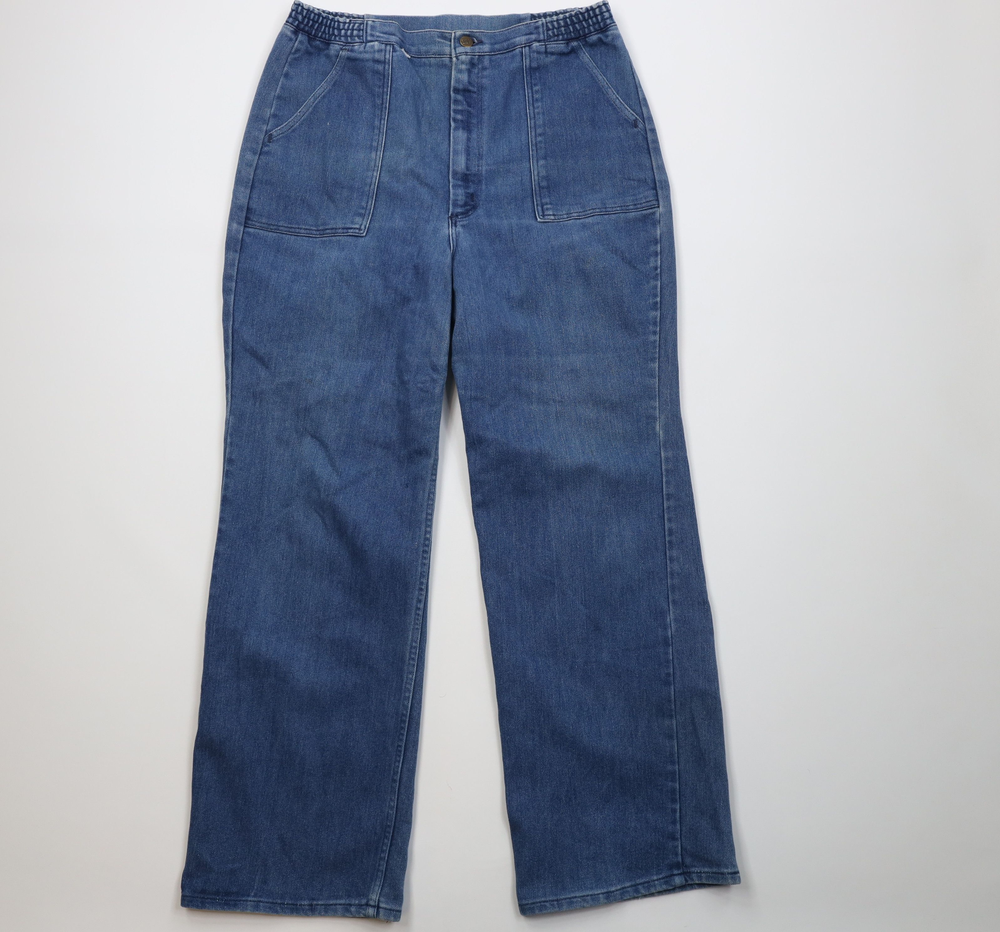 Wrangler Vintage 70s Wrangler Wide Leg Bell Bottoms Denim Jeans USA Size US 34 / EU 50 - 1 Thumbnail