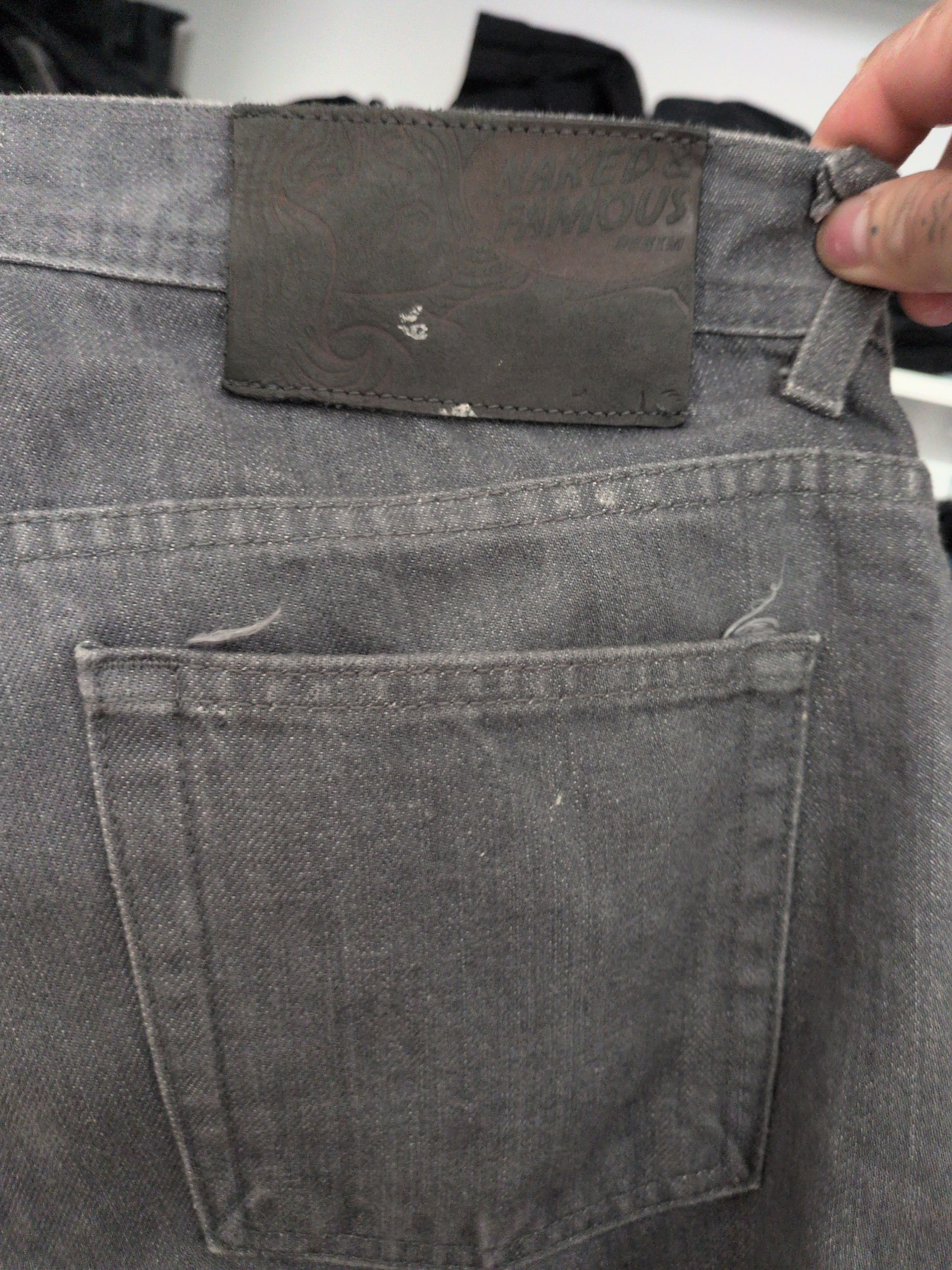 Naked & Famous Weird Guy Grey Selvedge Size US 34 / EU 50 - 5 Thumbnail