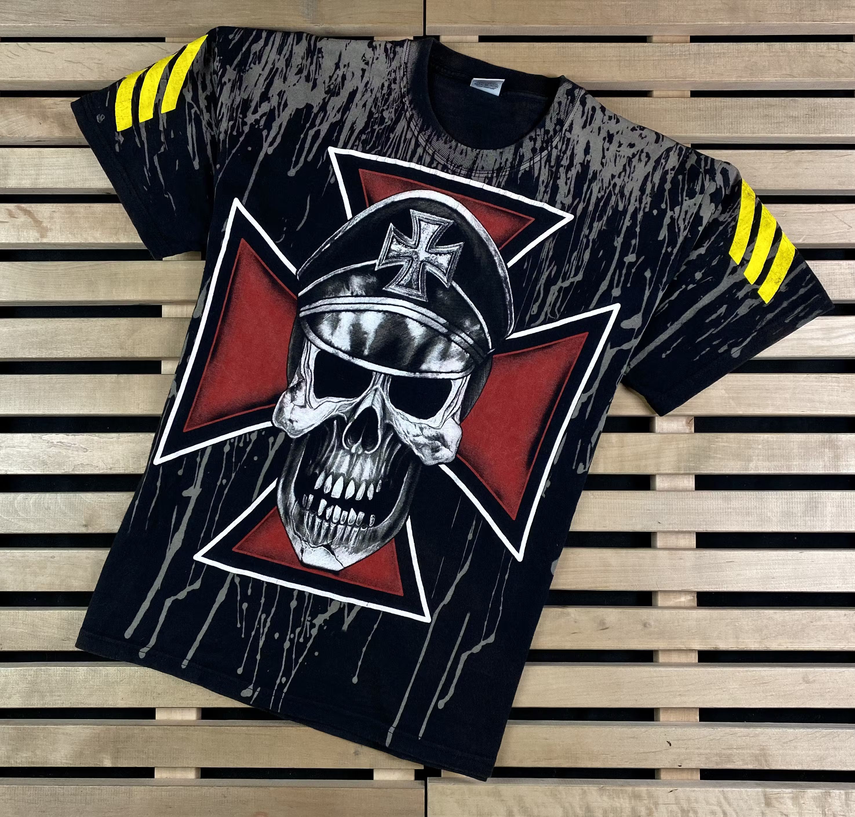 Band Tees × Vintage Mens Vintage T Shirt Choppers Rock Rider Skull Size L Size US L / EU 52-54 / 3 - 1 Thumbnail
