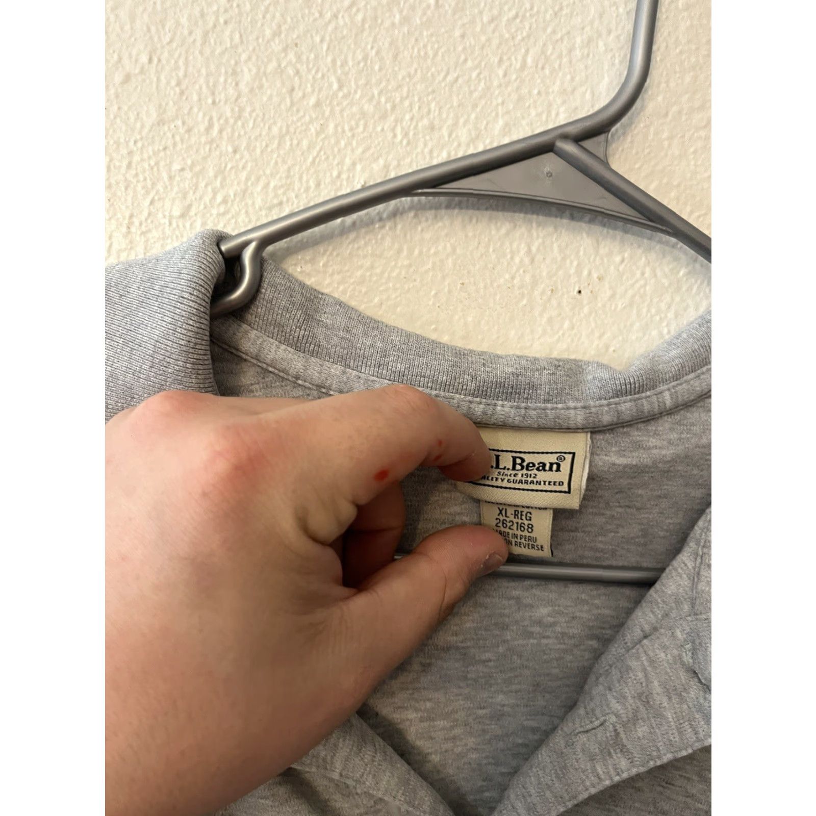 Vintage LL Bean Polo Shirt Mens XL Gray Pima Cotton Short Sleeve 262168 Size US XL / EU 56 / 4 - 3 Thumbnail