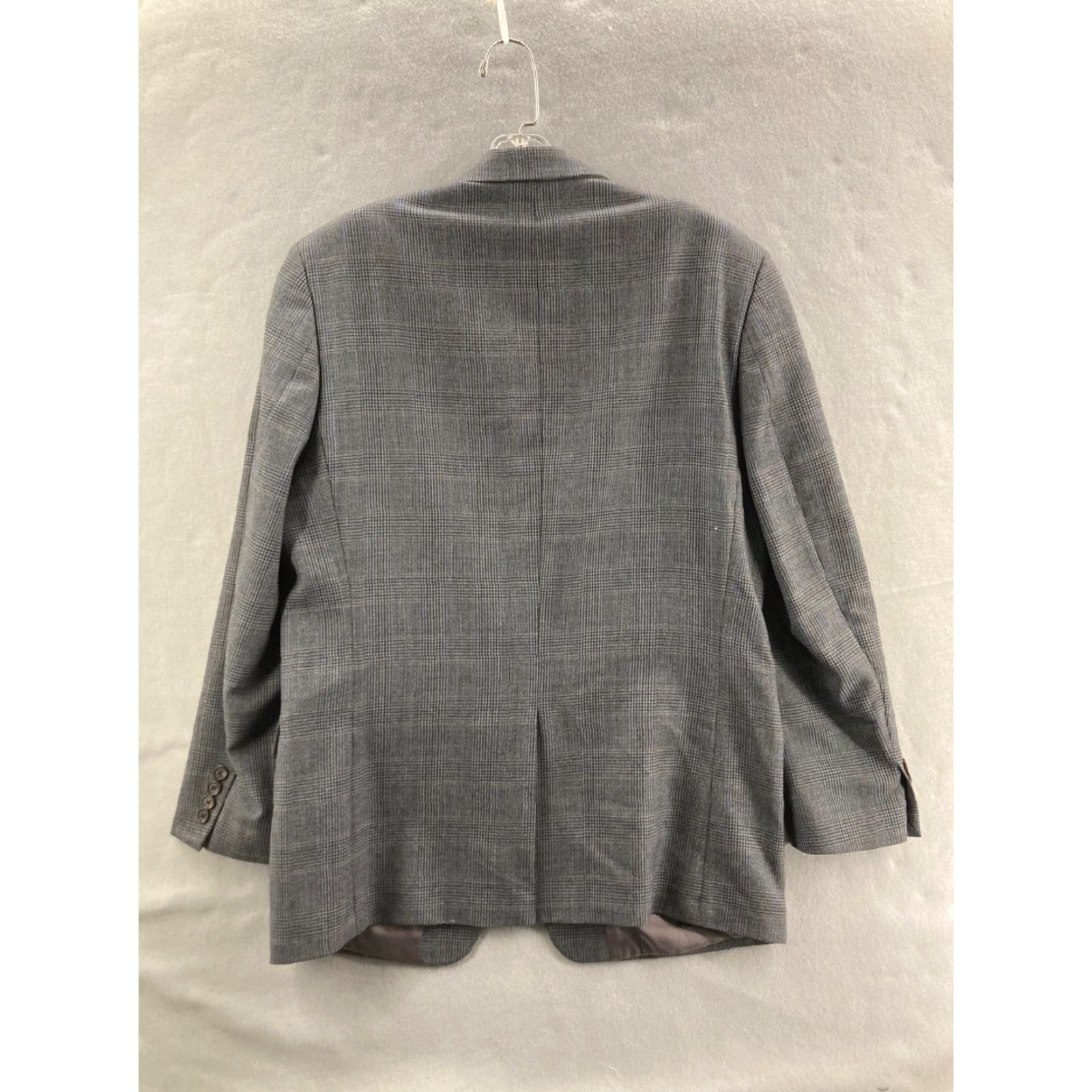 Ralph Lauren Lauren Ralph Lauren Blazer Mens 42R Gray Glen Plaid Wool Sport Coat 2-Button Regular Fit Size 42R - 6 Thumbnail