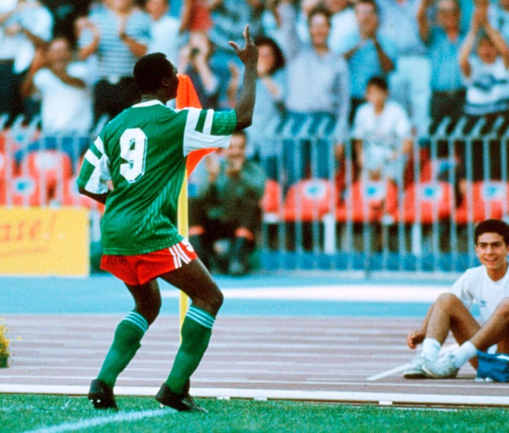 Adidas Cameroon World Cup 1990 retro Miller dancing jersey Size US M / EU 48-50 / 2 - 10 Thumbnail