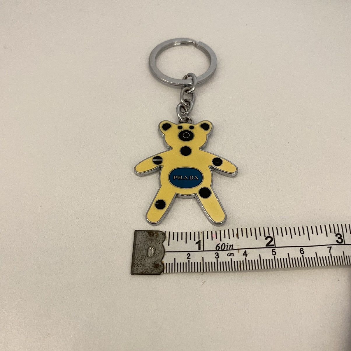 Prada Teddy Bear Prada Logo Metal Keyring Key Holder Keychain Size ONE SIZE - 7 Thumbnail