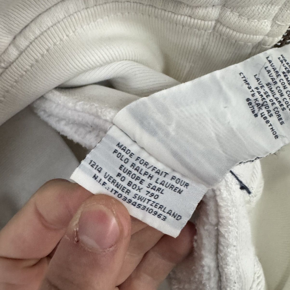 Polo Ralph Lauren Vintage Polo Ralph Lauren Zip Up Hoodie White Size US L / EU 52-54 / 3 - 11 Thumbnail