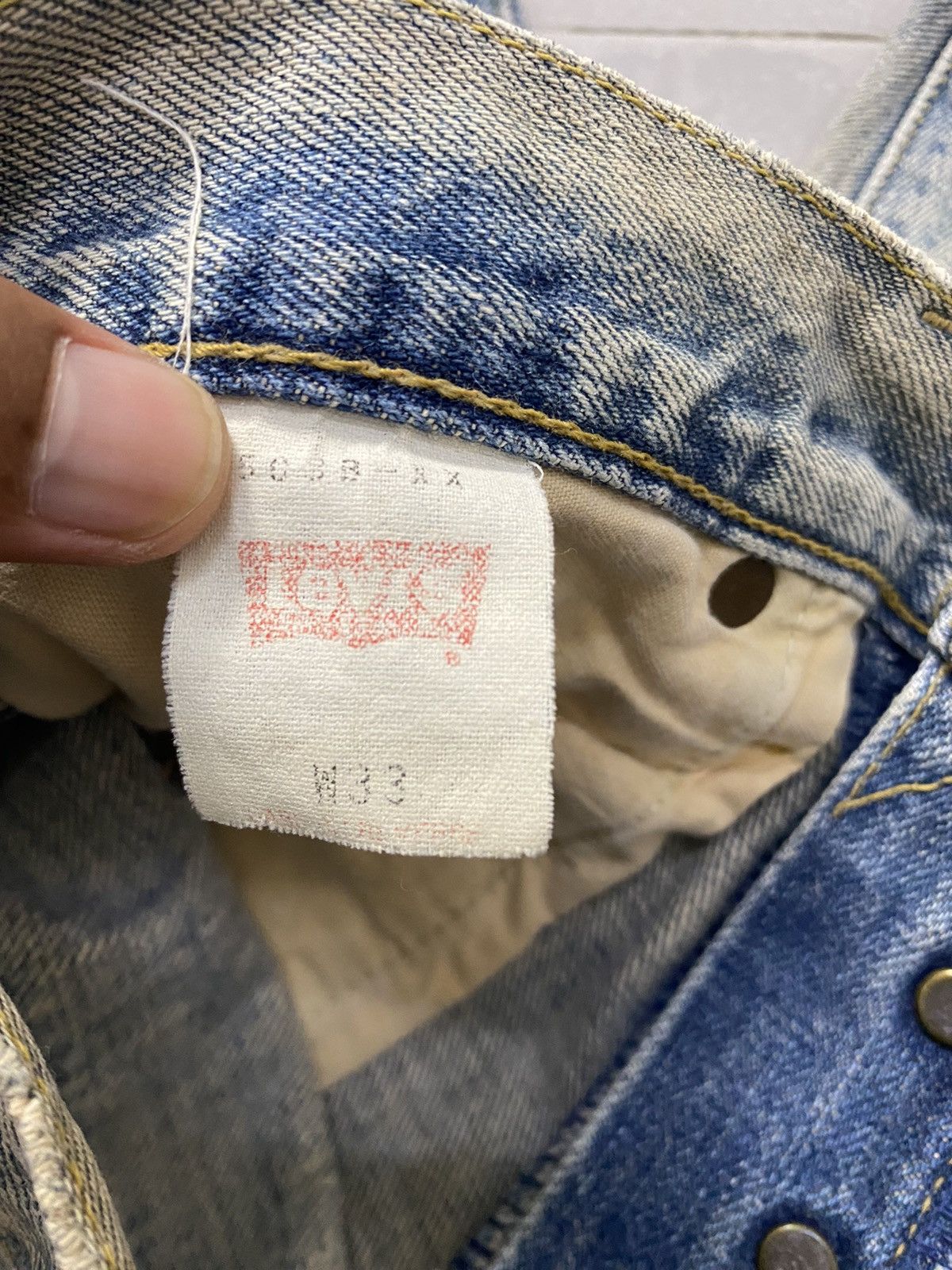 Levi's Vintage Clothing Thrashed Vintage Levis Big E 503 Ripped Denim Selvedge Japan Size US 33 - 9 Thumbnail