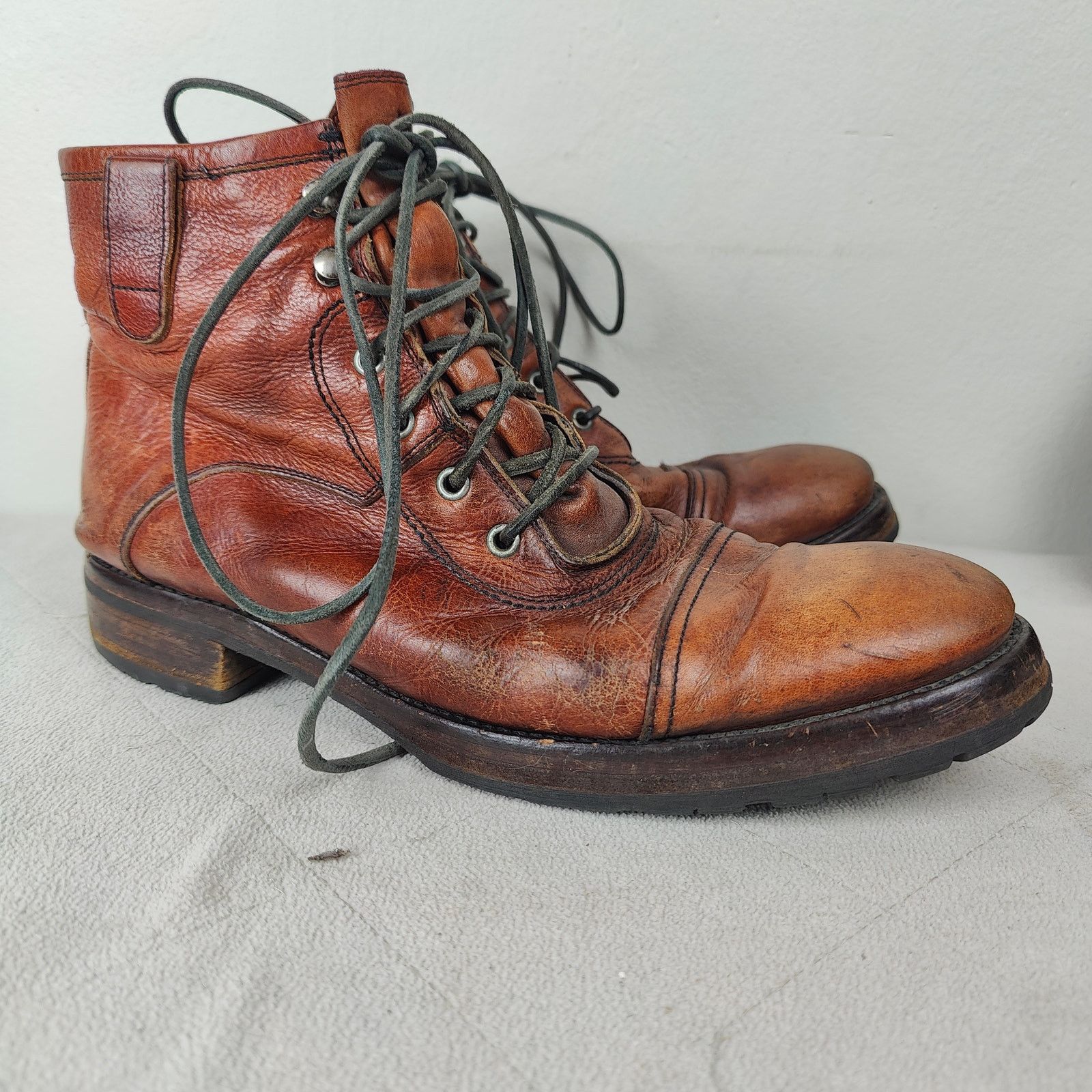 John Varvatos John Varvatos Bowery Spectator Boots Mens 10 Cognac Brown Size US 10 / EU 43 - 1 Thumbnail