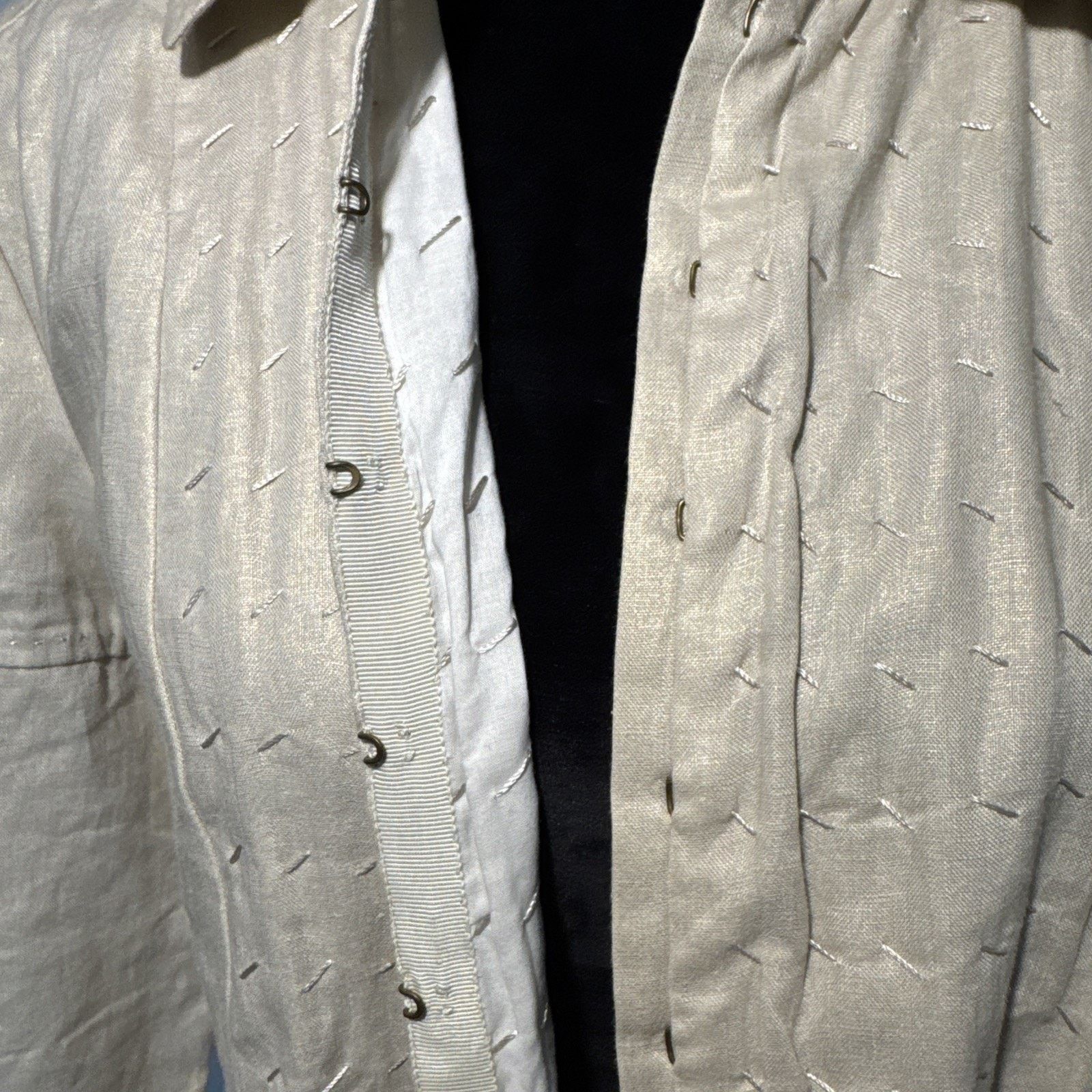Elie Tahari elie tahari 100 linen hook and eye jacket Size XL / US 12-14 / IT 48-50 - 10 Thumbnail
