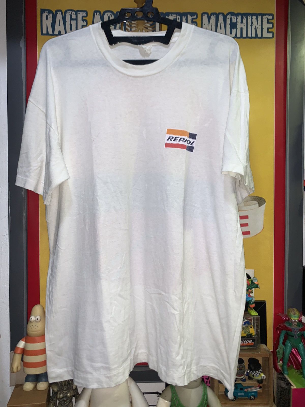 Vintage Vintage REPSOL “Logo Pocket” Racing Single Stitch Tee Size US XL / EU 56 / 4 - 2 Thumbnail