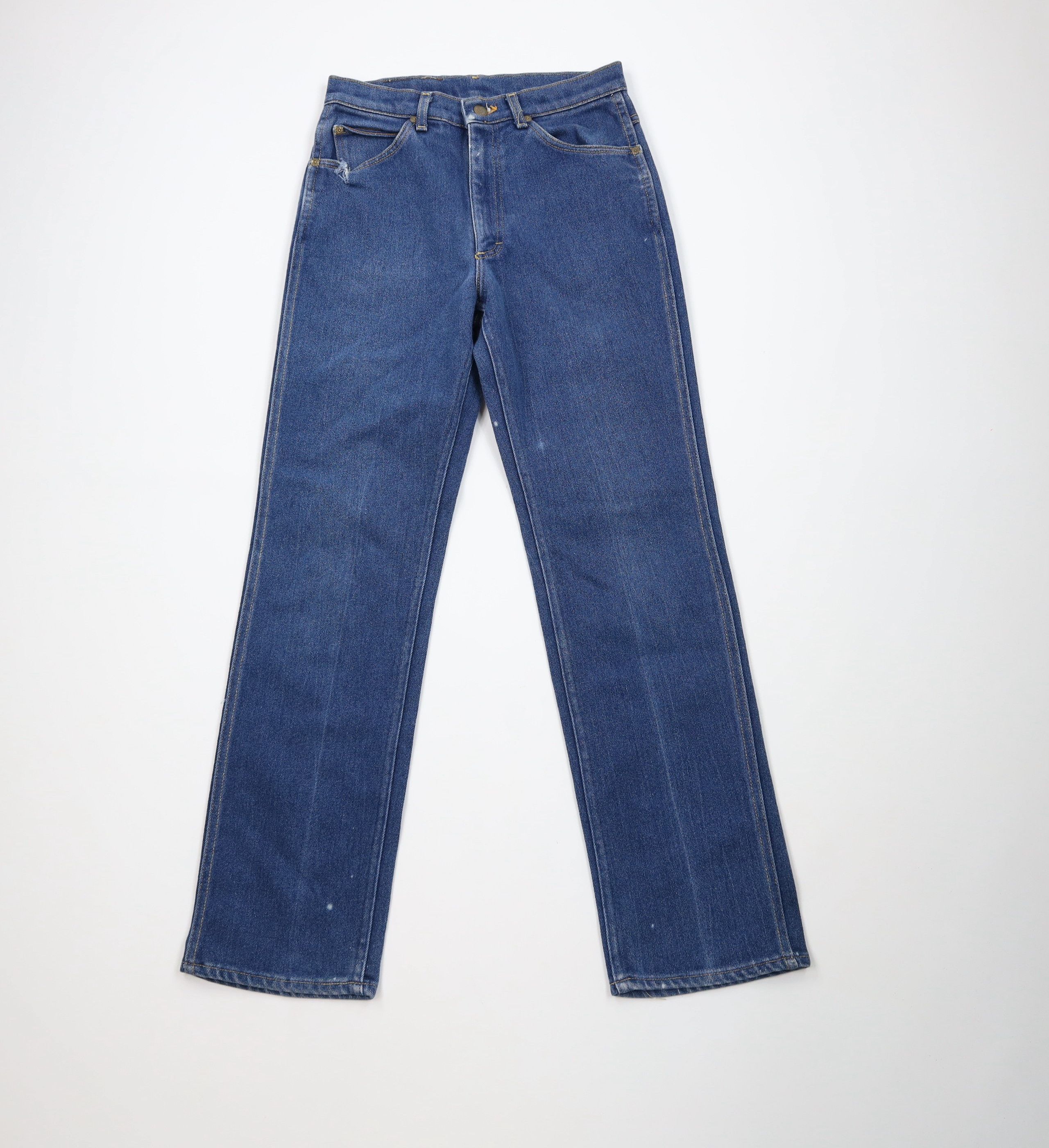 Lee Vintage 70s Lee Distressed Flared Denim Jeans Blue USA Size 27" / US 4 / IT 40 - 1 Thumbnail