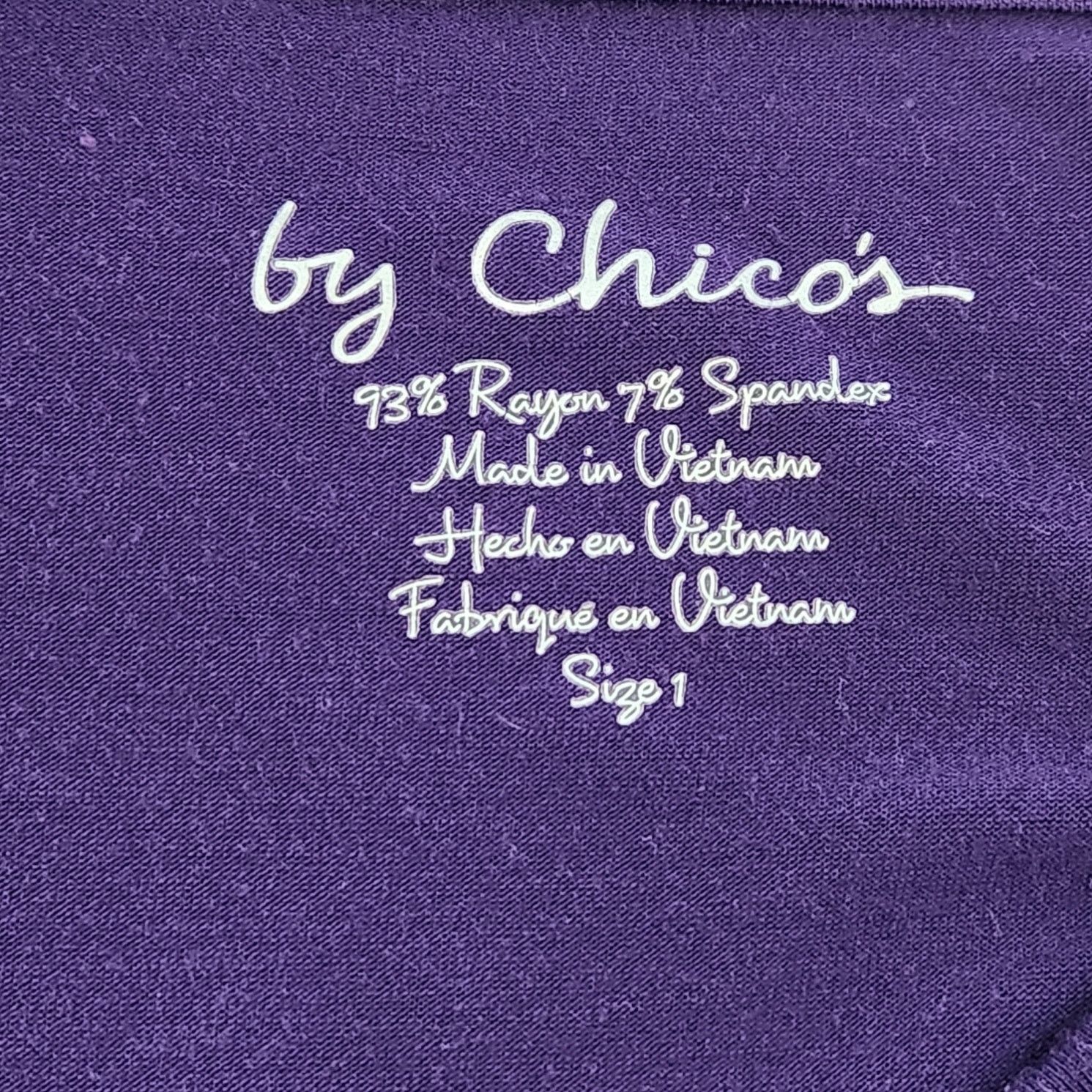 Chicos By Chico's Purple Round Neck Long Sleeves Top 1 Medium Soft Size M / US 6-8 / IT 42-44 - 4 Thumbnail