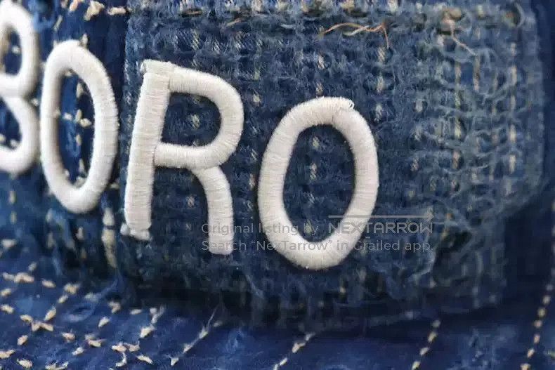 Kapital kapital Boro tattered embroidered baseball cap. Size ONE SIZE - 5 Thumbnail