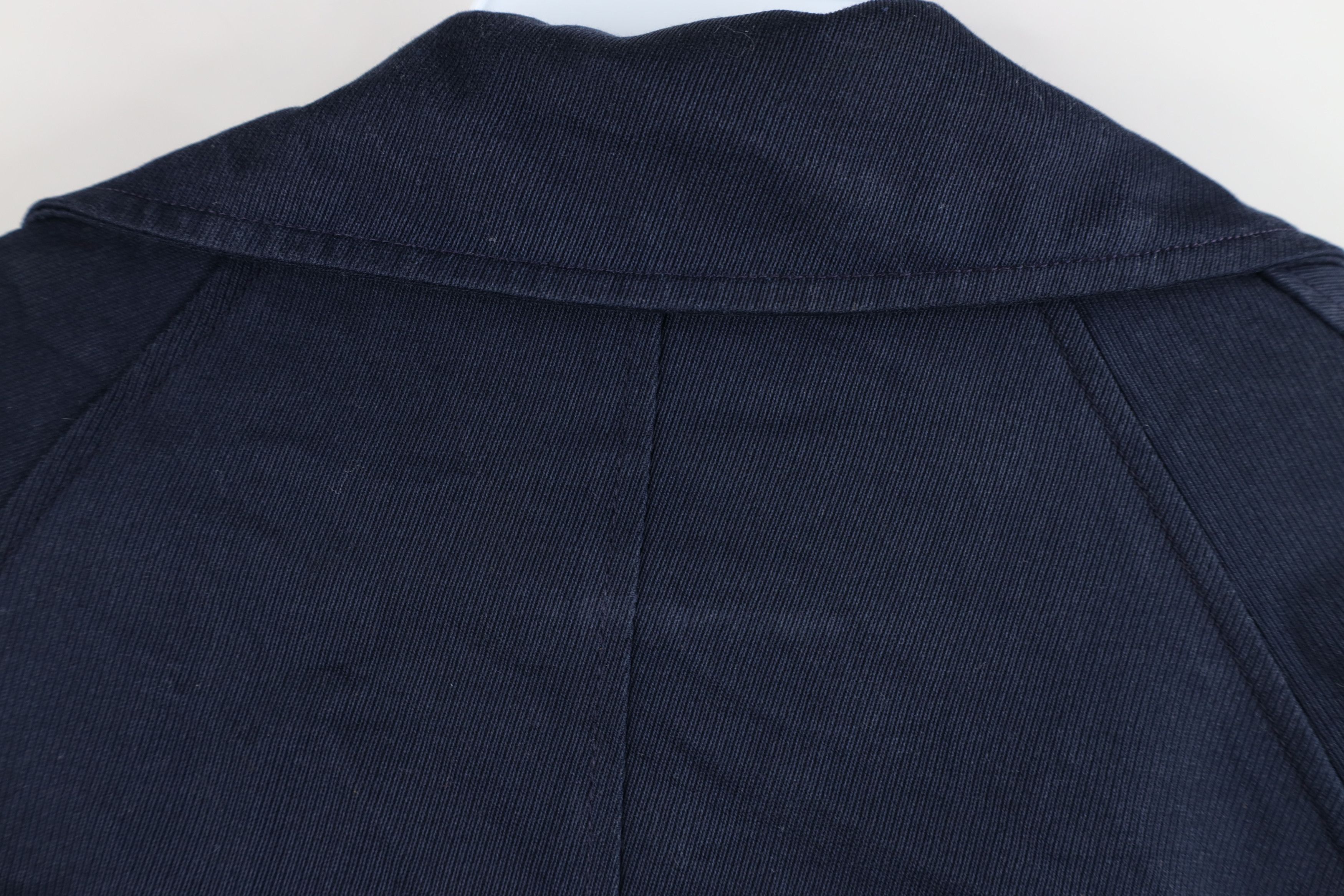 Vintage Vintage 40s 50s Full Button Trench Coat Rain Jacket Blue USA Size L / US 10 / IT 46 - 11 Thumbnail