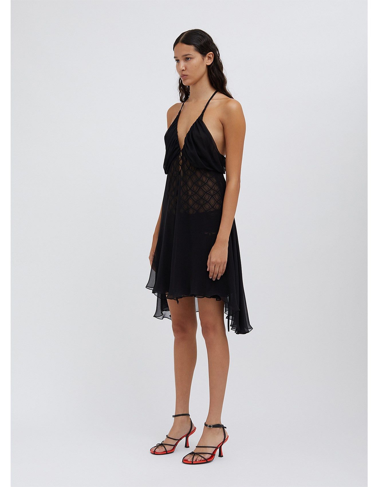 Christopher Esber Fluted Silk Chemise Mini Dress Size M / US 6-8 / IT 42-44 - 2 Thumbnail