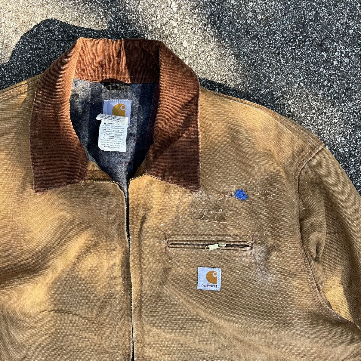 Carhartt × Vintage Brown beige Vintage Active Jacket 90s Size US L / EU 52-54 / 3 - 3 Thumbnail