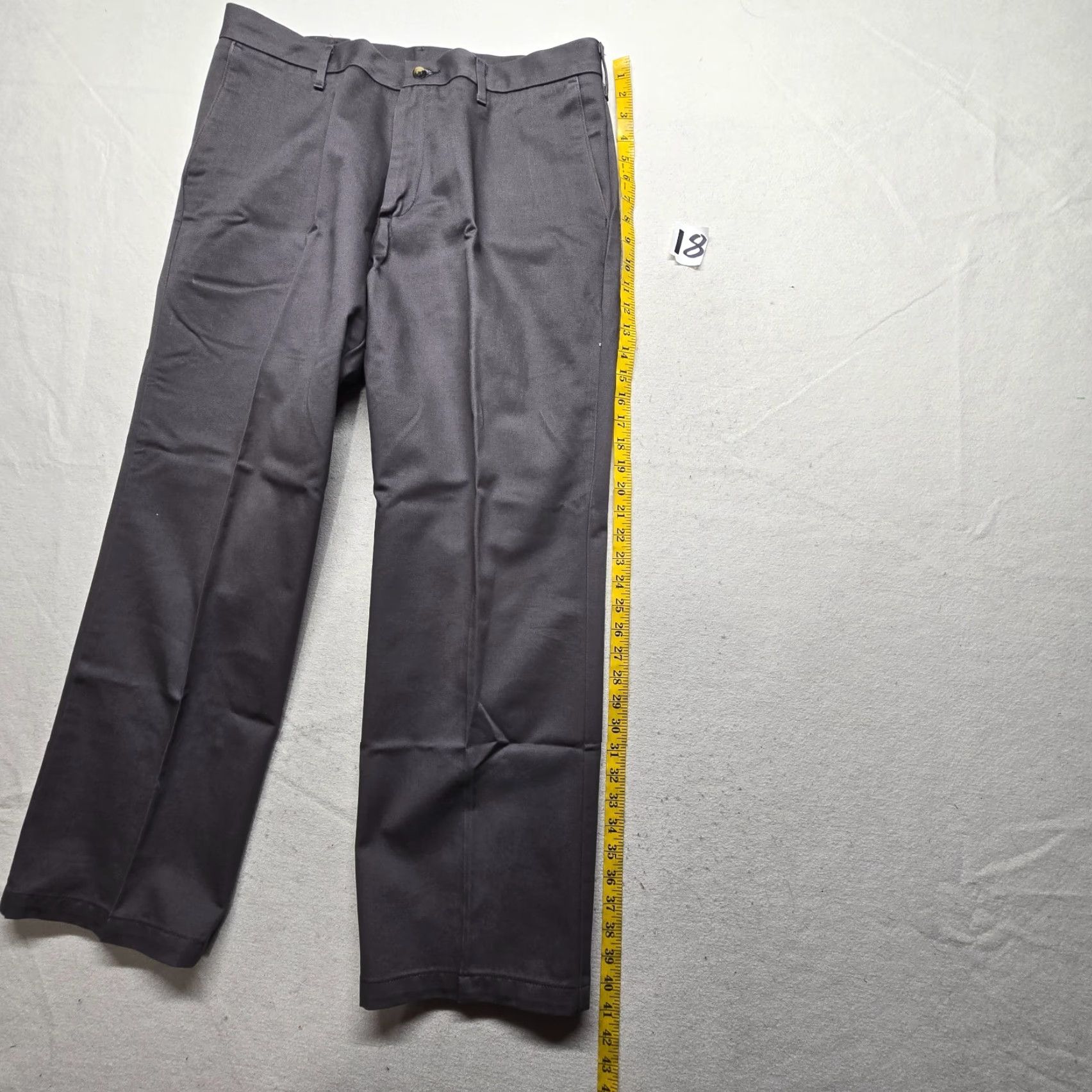 Wrangler Wrangler Dress Pants Gray 36 x 30 Men Flat Front Straight Leg Career Office Business Casual Dress Pants Mens Size US 36 / EU 52 - 7 Thumbnail