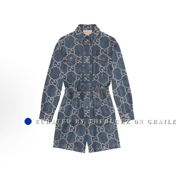Gucci Gucci GG Monogram Denim Dress Size S / US 4 / IT 40 - 1 Thumbnail