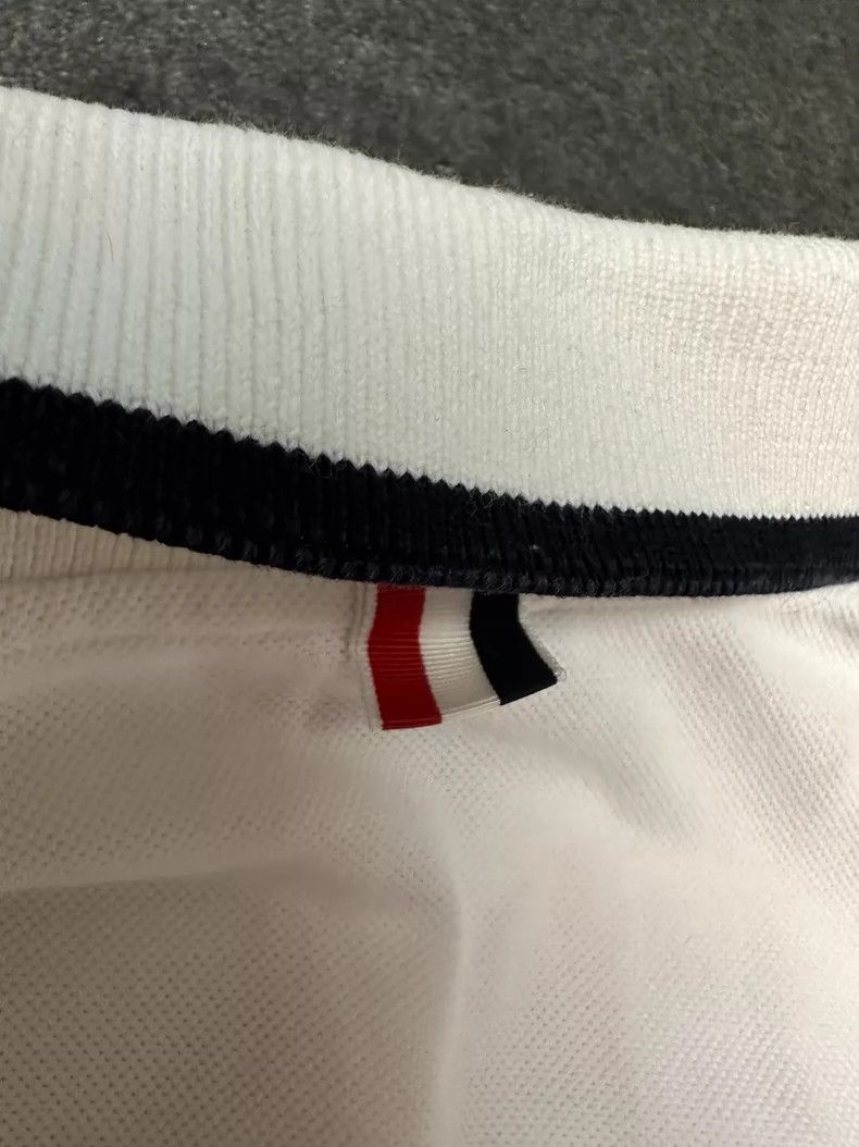 Thom Browne Thom BrowneWhite short-sleeved POLO shirt T-shirt 2503-Nex Size M / US 6-8 / IT 42-44 - 7 Thumbnail