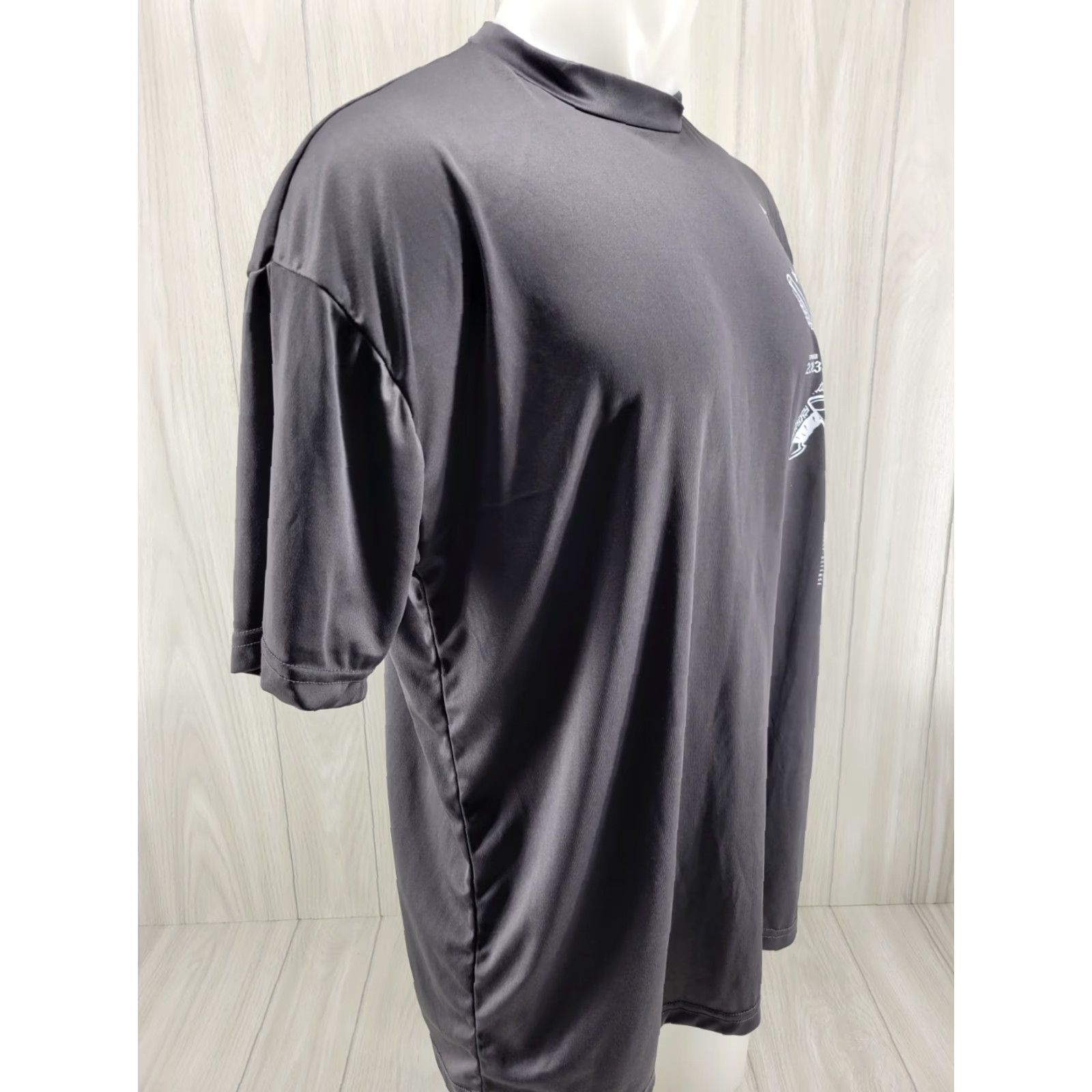 Vintage Kajukenbo Mens Shirt Size XL Polyester Gray Shirt Mens XL Gray Polyester Button-Up Short Sleeve Size US XL / EU 56 / 4 - 4 Thumbnail
