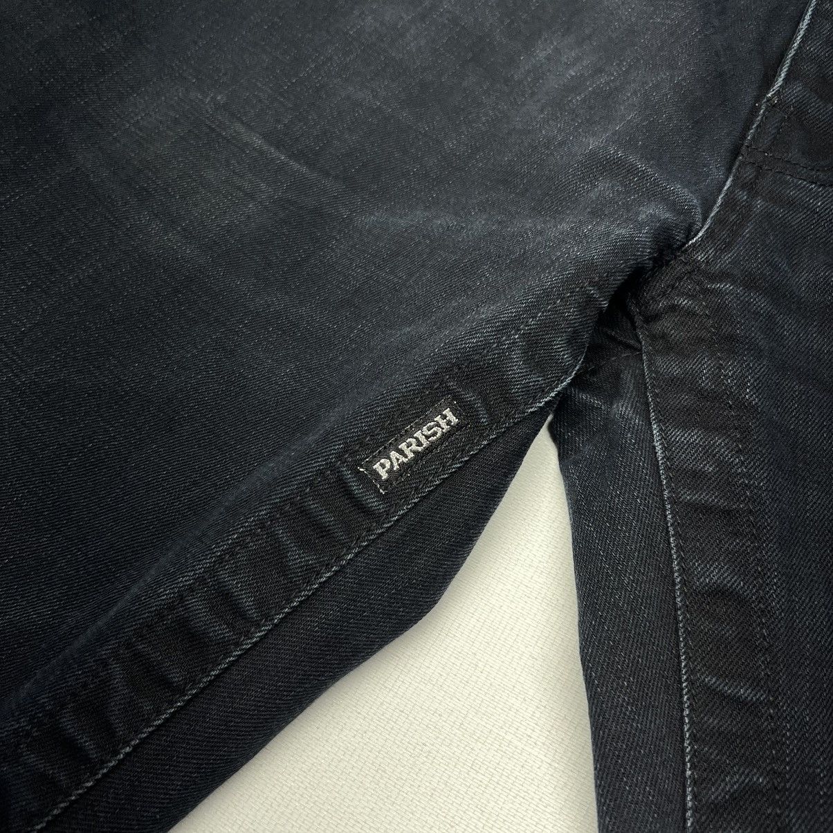 Vintage Parish Jeans Black Denim Straight Distressed Y2K Baggy Size US 40 / EU 56 - 4 Thumbnail