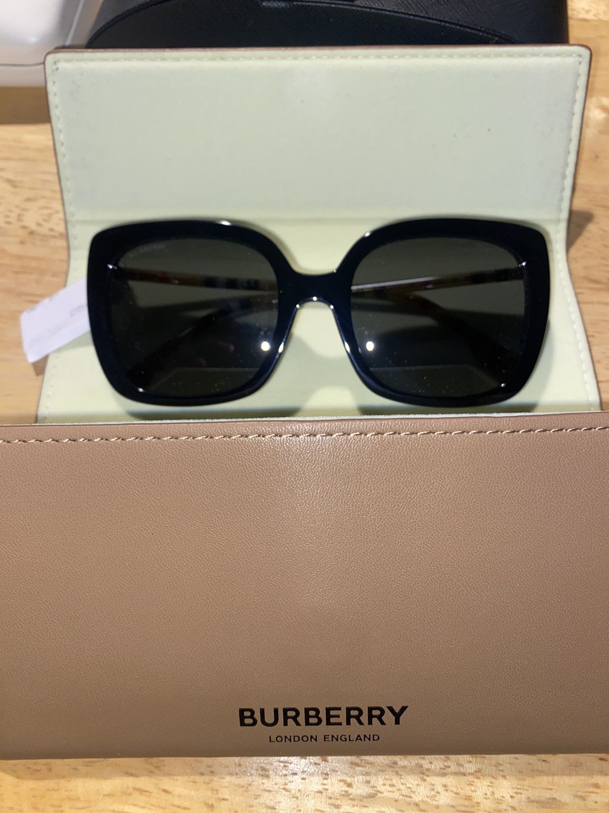 image of Burberry Caroll Sunglasses in Black, Women's
