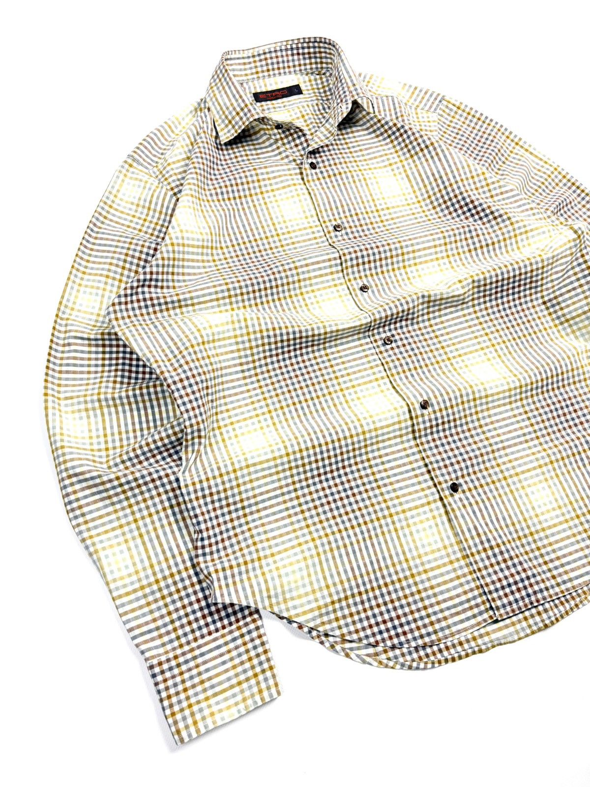 Etro Etro Vintage Plaid Button-Up Shirt Cotton Italy L Luxyry Size US L / EU 52-54 / 3 - 4 Thumbnail