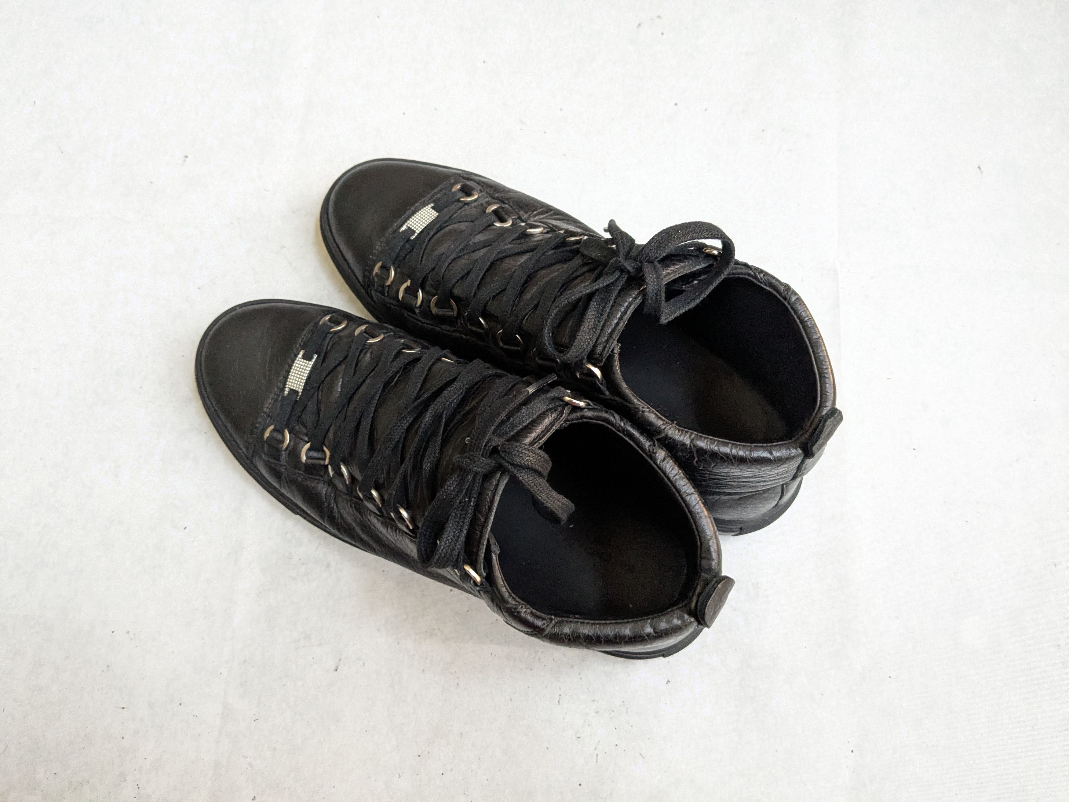 Balenciaga Balenciaga Arena High Tops Black Leather 10 Size US 10 / EU 43 - 15 Thumbnail