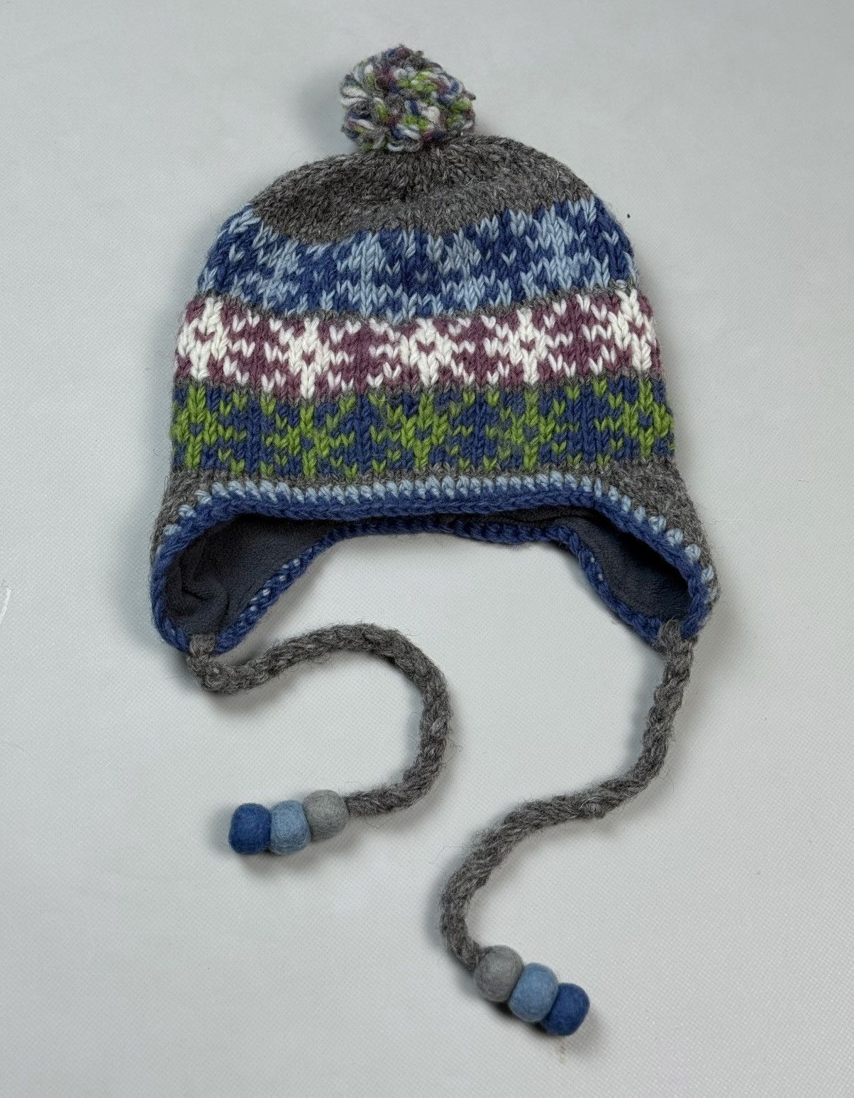 Other Pachamama Nordic Hand Knitted Ear Flap Wool Hat One Size Size ONE SIZE - 1 Thumbnail