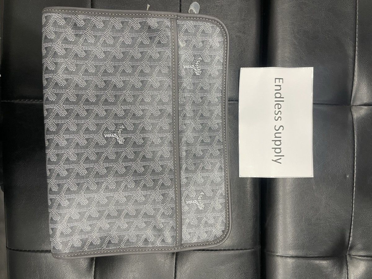 Goyard Goyard Gray & Blue Goyardine Toiletry Bag, Grailed