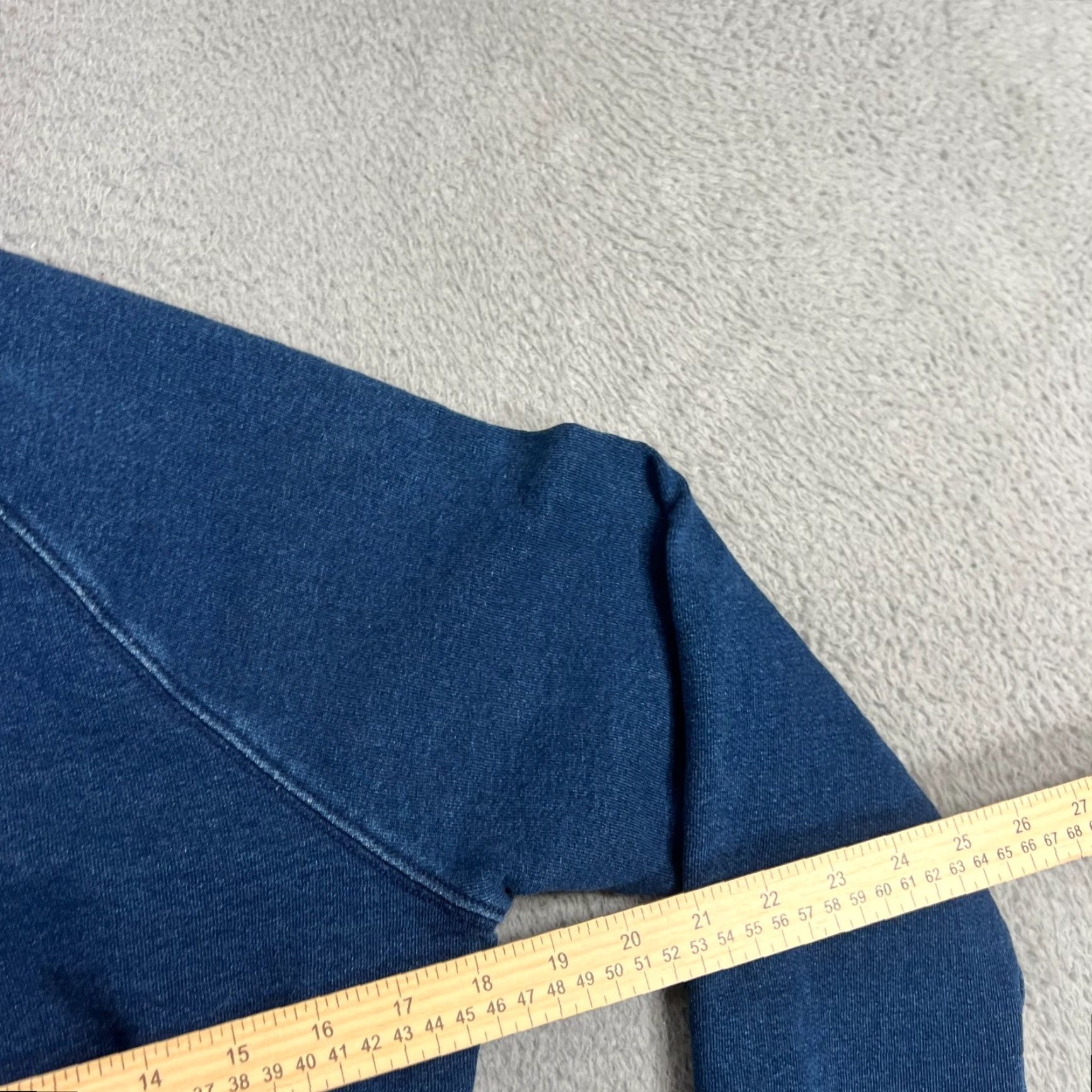 Good American GOOD AMERICAN Sweatshirt Pullover Mock Zip Indigo Blue Cropped N/A Size M / US 6-8 / IT 42-44 - 7 Thumbnail